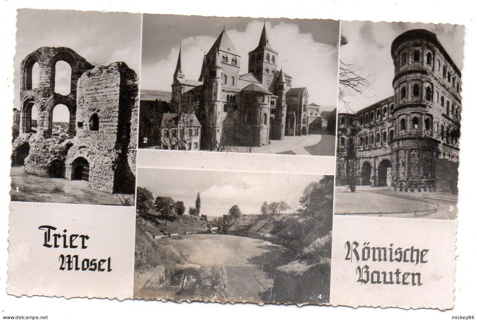 Allemagne -TRIER -1955 -- Multivues........timbre... Cachet ....griffes - Trier