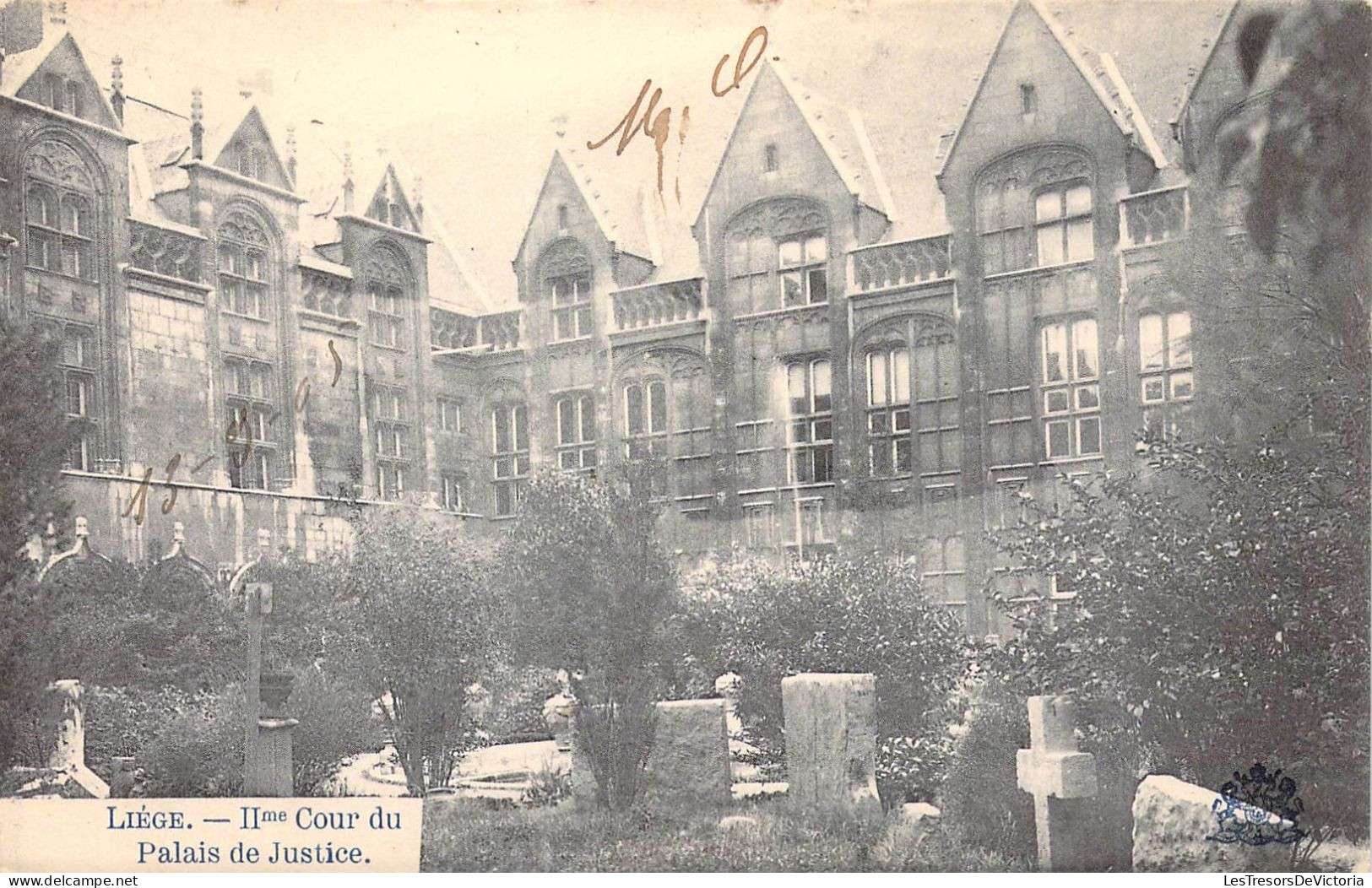 BELGIQUE - LIEGE - 2 Me Cour Du Palais De Justice  - Carte Postale Ancienne - Lüttich