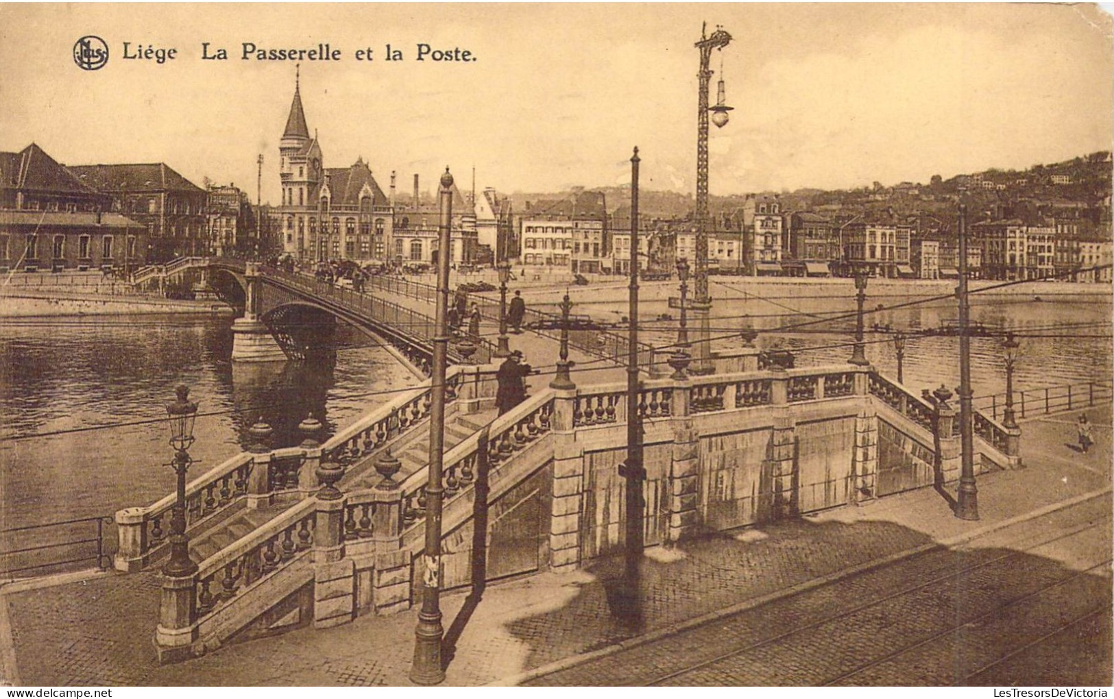 BELGIQUE - LIEGE - La Passerelle Et La Poste - Carte Postale Ancienne - Lüttich