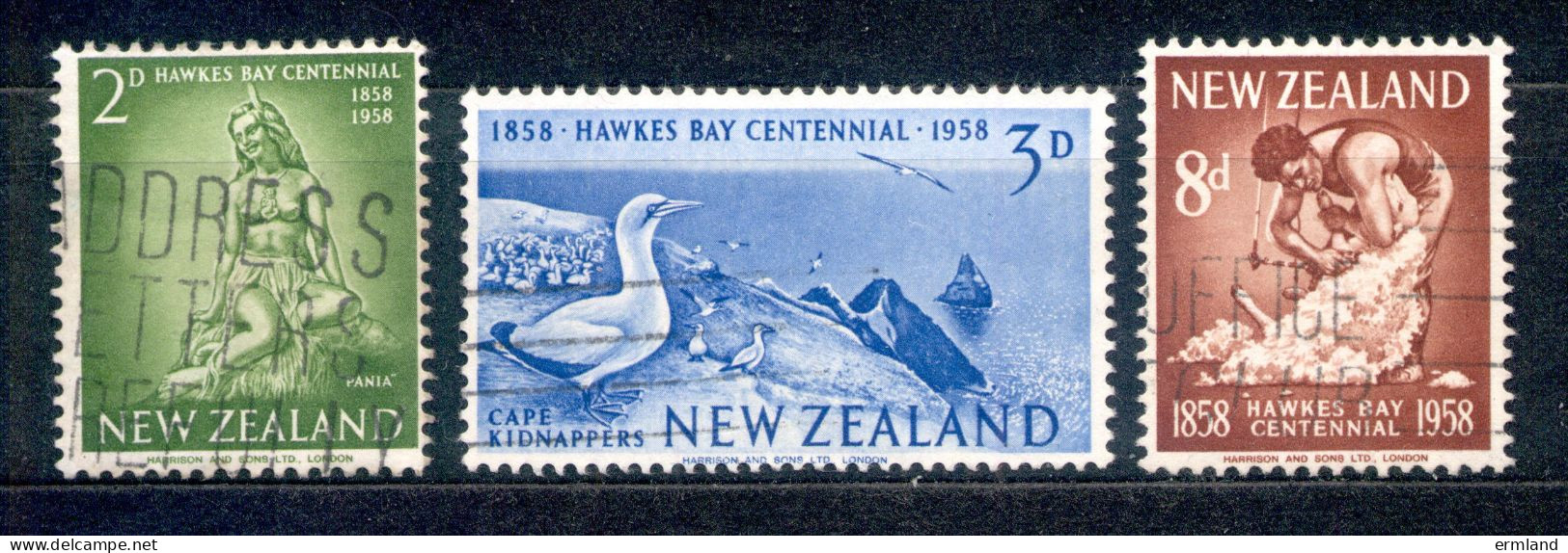 Neuseeland New Zealand 1958 - Michel Nr. 378 - 380 O - Gebraucht