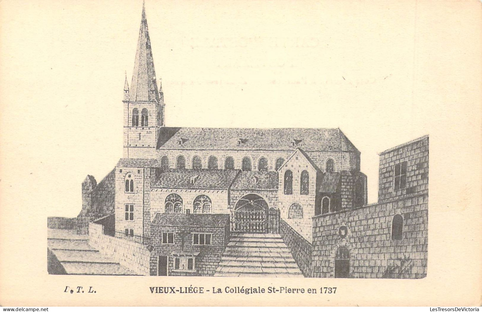 BELGIQUE - LIEGE - VIEUX LIEGE - La Collégiale St Pierre En 1737 - Carte Postale Ancienne - Lüttich