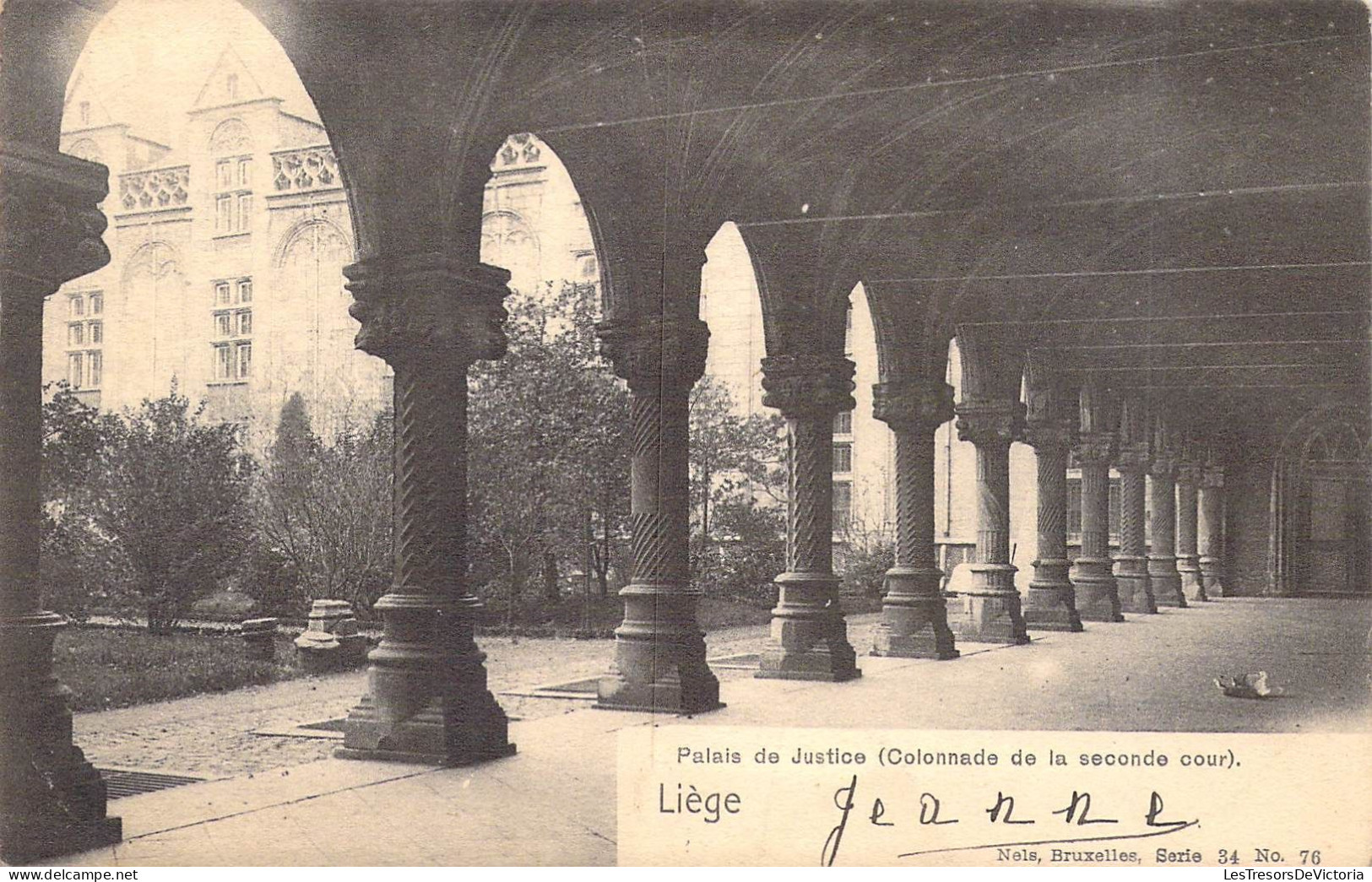 BELGIQUE - LIEGE - Palais De Justice - Colonnade De La Seconde Cour - Nels - Carte Postale Ancienne - Lüttich