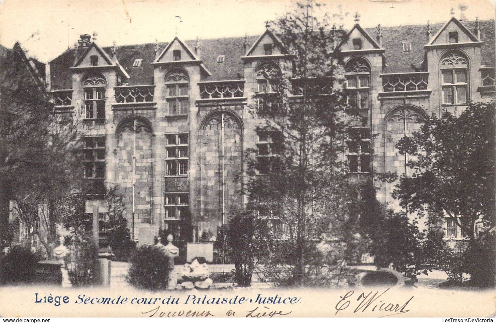 BELGIQUE - LIEGE - Seconde Cour Du Palais De Justice - Carte Postale Ancienne - Lüttich