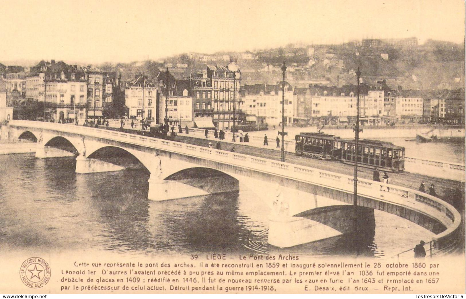 BELGIQUE - LIEGE - Le Pont Des Arches - E Desaix - Carte Postale Ancienne - Lüttich