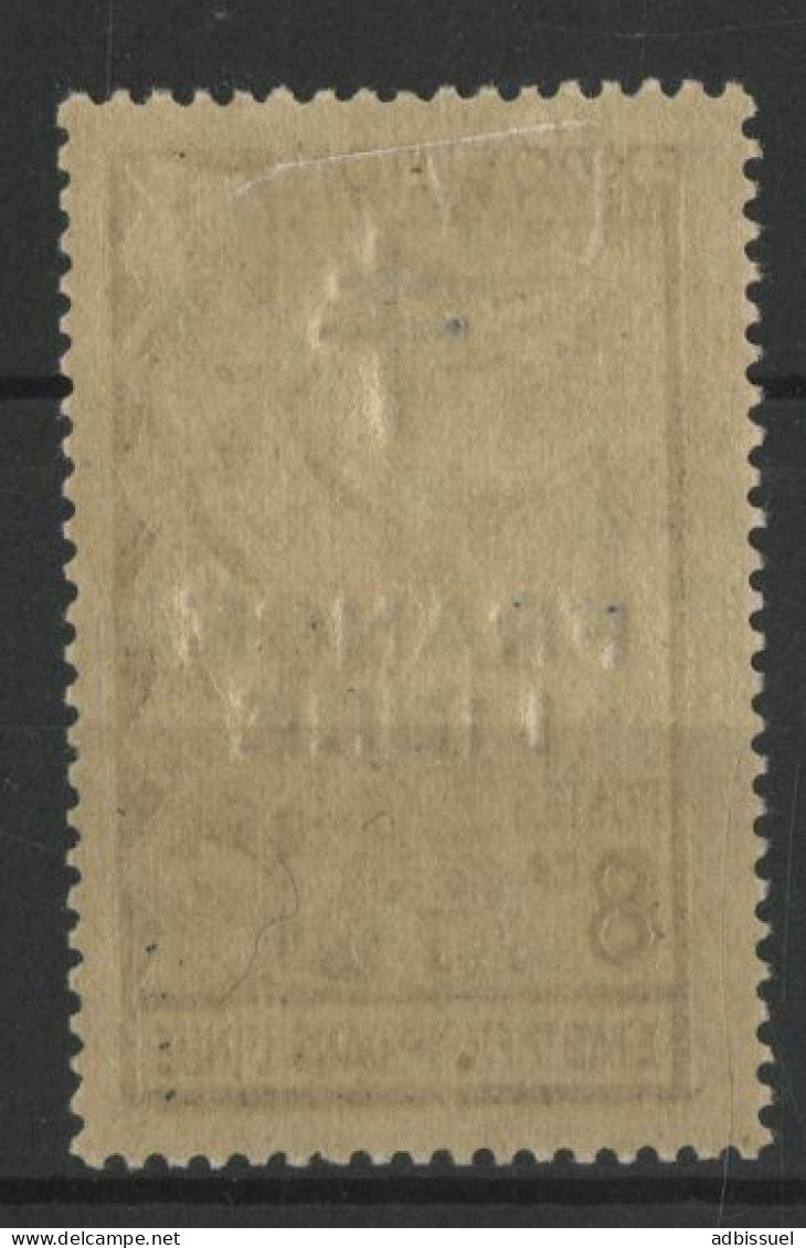 INDE N° 183 Cote 9 € Neuf * (MH) Surchargé FRANCE LIBRE En Bleu Sur 8 Ca Violet. TB - Unused Stamps