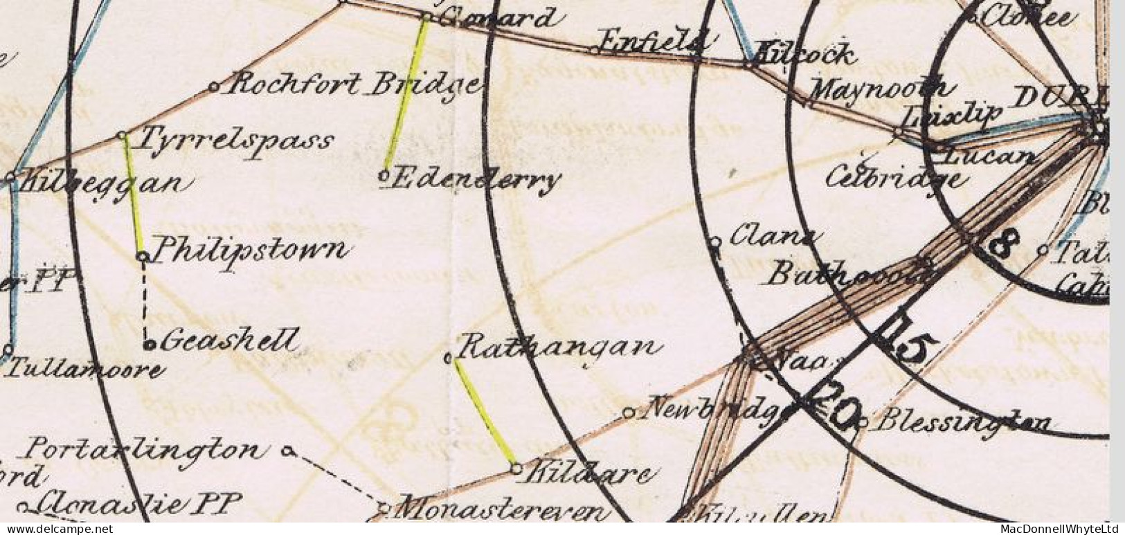 Ireland Laois 1834 Letter To Dublin Prepaid "5" With Long POST PAID Of Portarlington, And PORTARLINGTON/34 Mileage - Préphilatélie