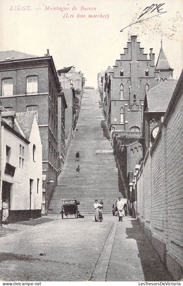 BELGIQUE - LIEGE - Montagne De Bueren - Les 600 Marches - Carte Postale Ancienne - Lüttich