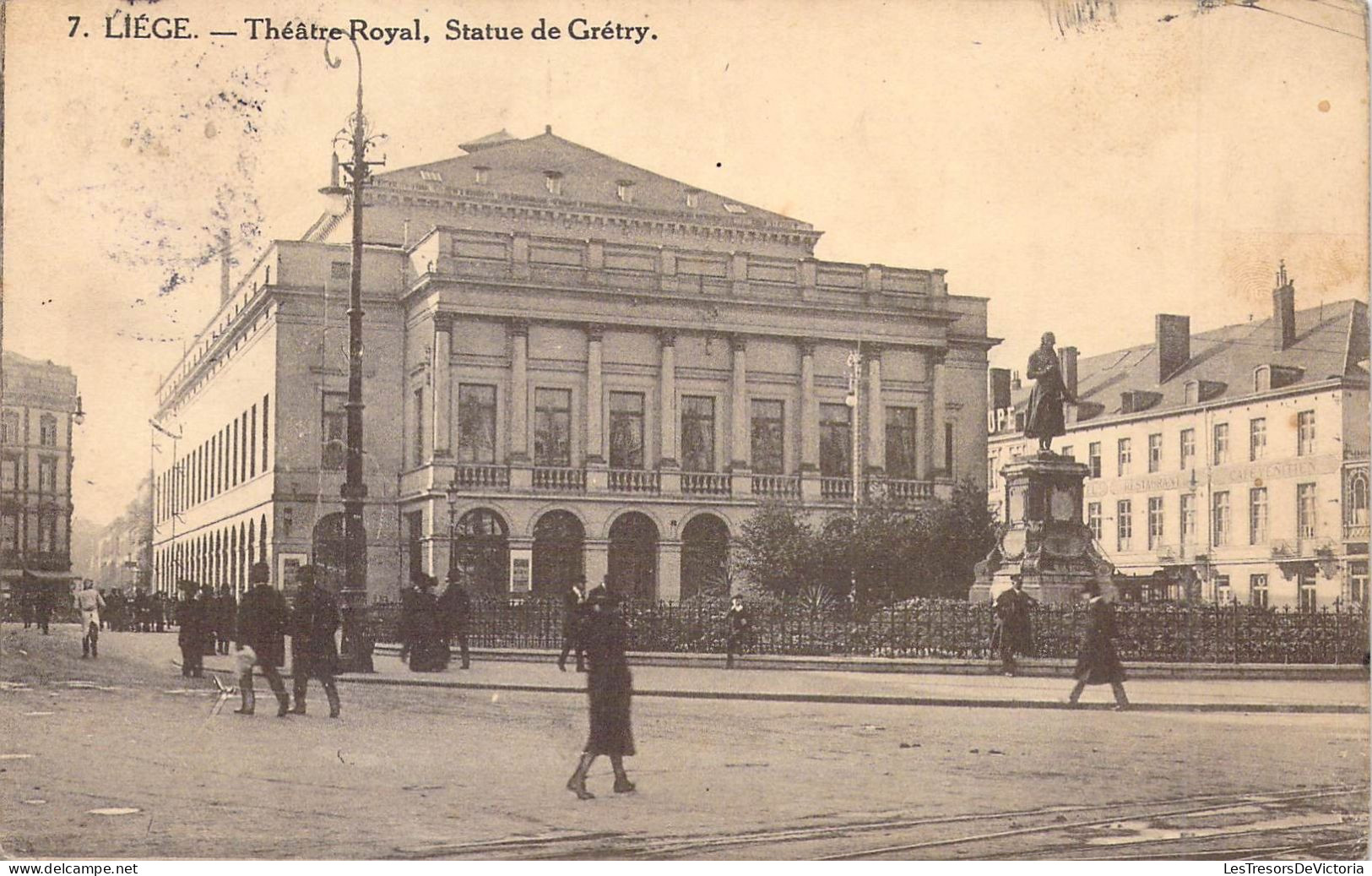 BELGIQUE - LIEGE - Théâtre Royal - Statue De Grétry - Carte Postale Ancienne - Lüttich