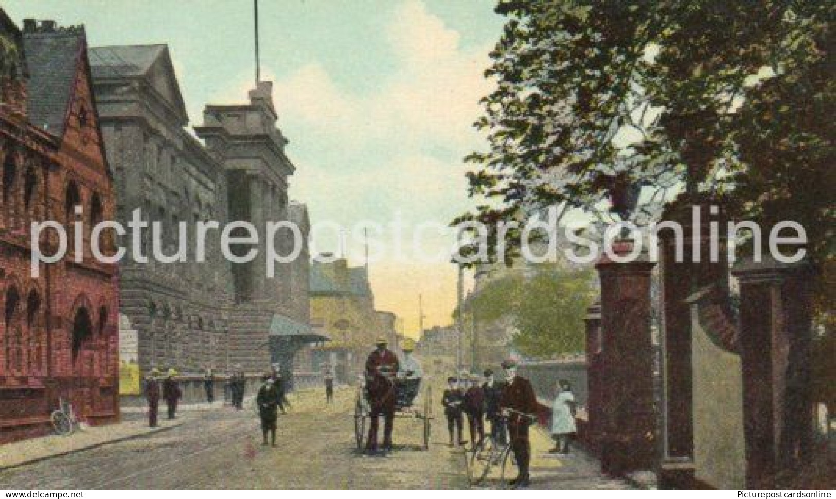 STOKE ON TRENT GLEBE STREET OLD COLOUR POSTCARD STAFFORDSHIRE - Stoke-on-Trent