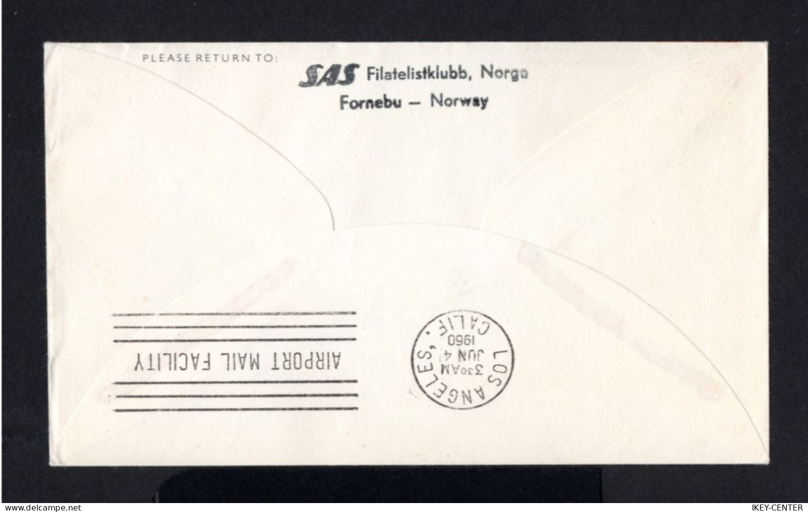 S4608-NORWAY-AIRMAIL COVER OSLO To LOS ANGELES (usa).1960.NORGE.First Jet Flight - Lettres & Documents