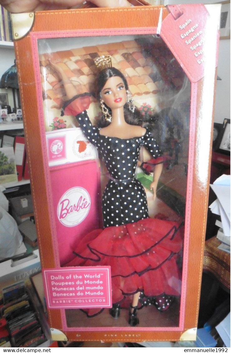 Barbie Spain Espagne 2012 Dolls Of The World Pink Label Flamenco Andalousie Espagnole Spanish RARE ! - Barbie