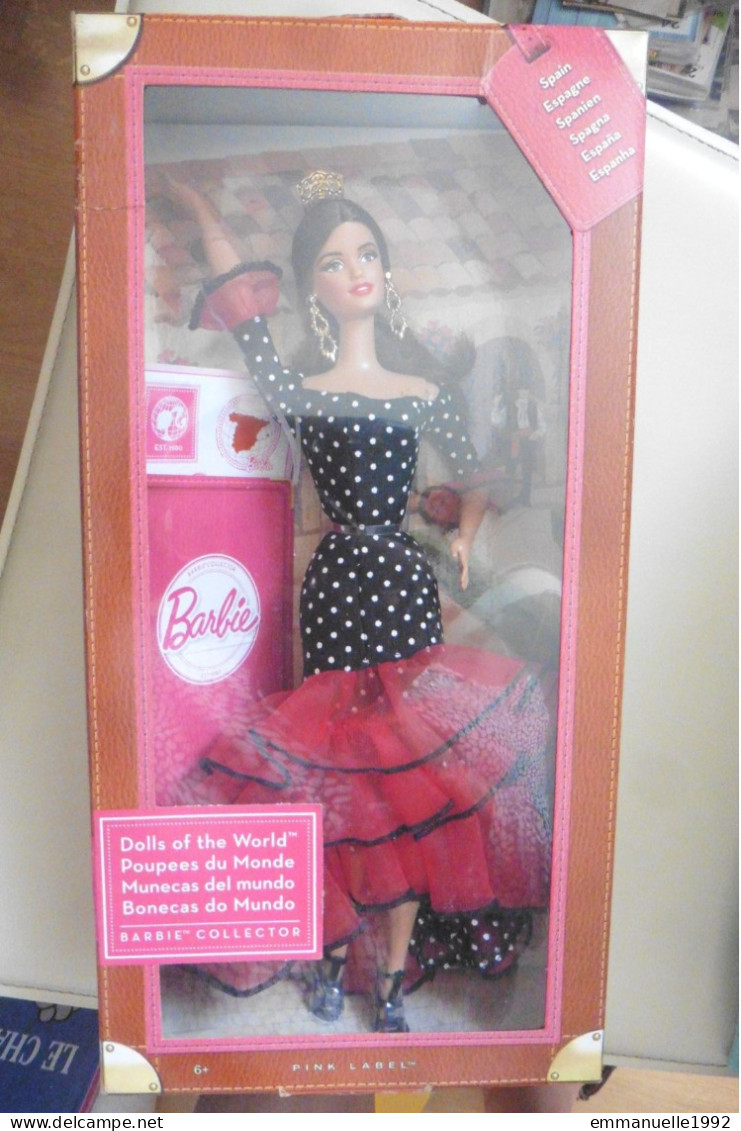 Barbie Spain Espagne 2012 Dolls Of The World Pink Label Flamenco Andalousie Espagnole Spanish RARE ! - Barbie