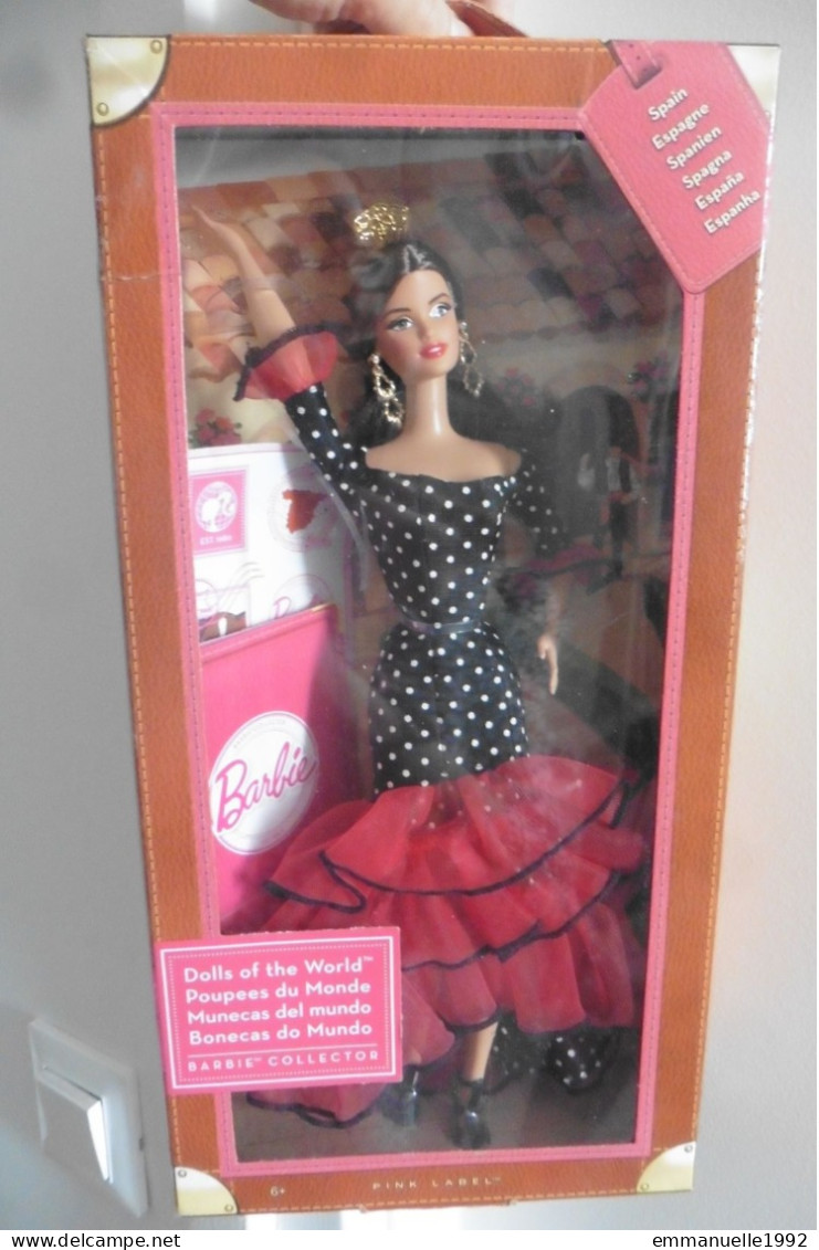 Barbie Spain Espagne 2012 Dolls Of The World Pink Label Flamenco Andalousie Espagnole Spanish RARE ! - Barbie