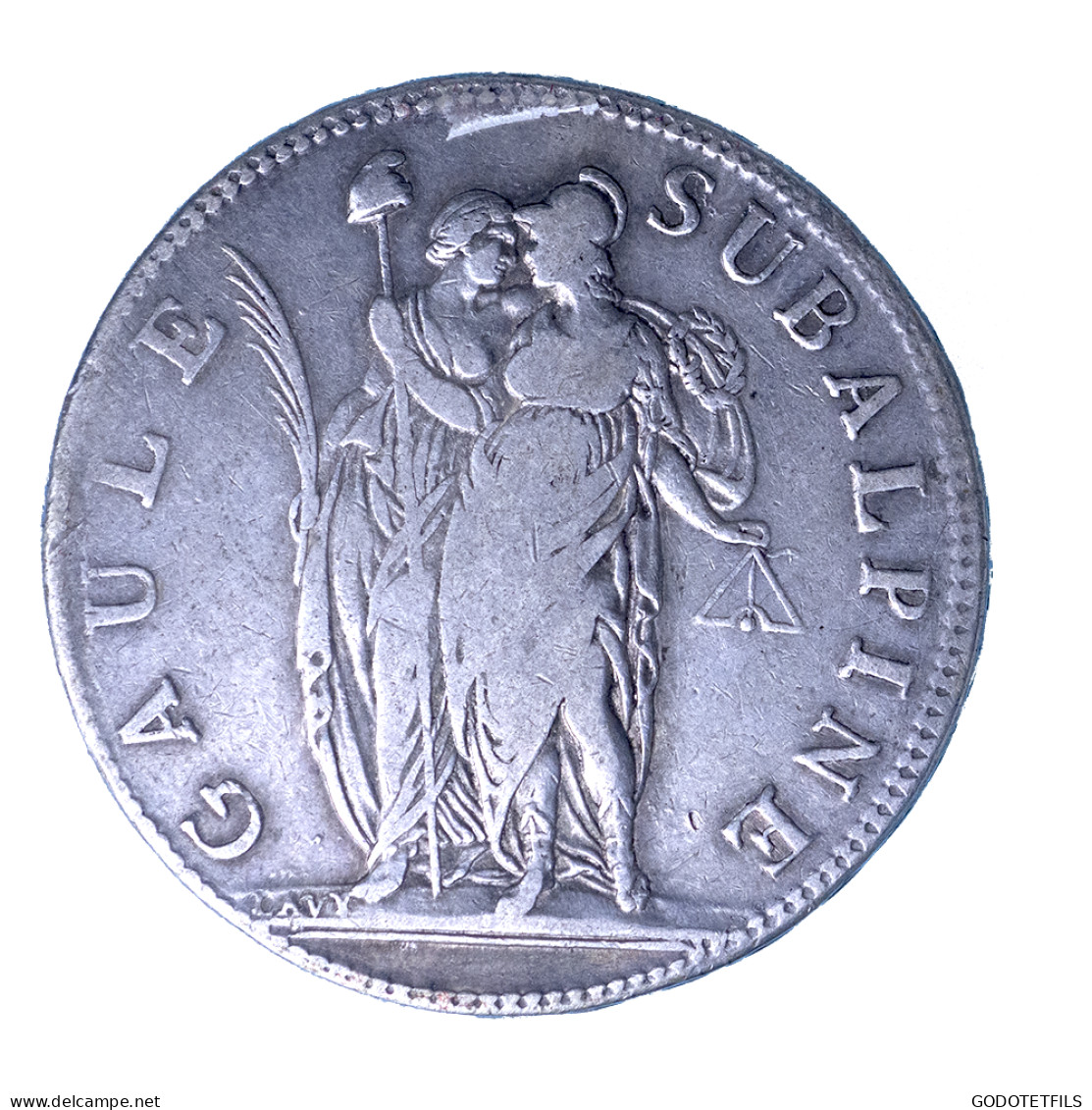 Italie Gaule Subalpine 5 Francs An 10 (1802) Turin - Napoléonniennes