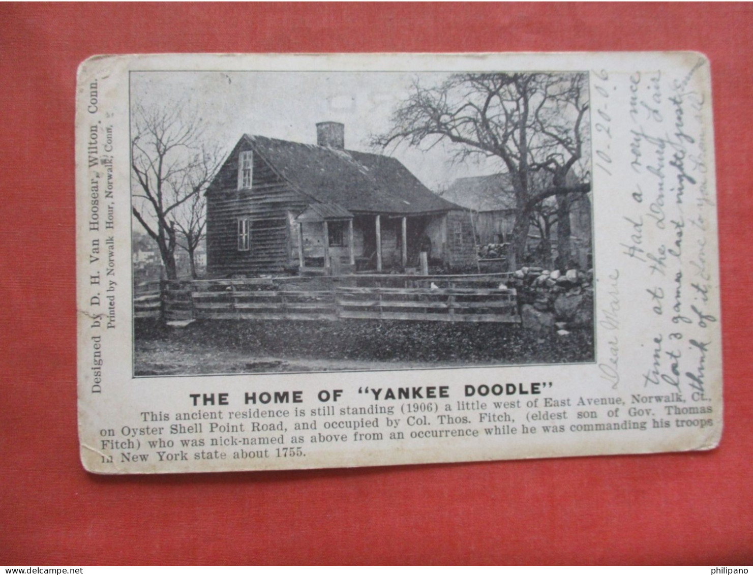 The Home Of Yankee Doodle.  Norwalk  Connecticut > Norwalk .    Ref 6121 - Norwalk