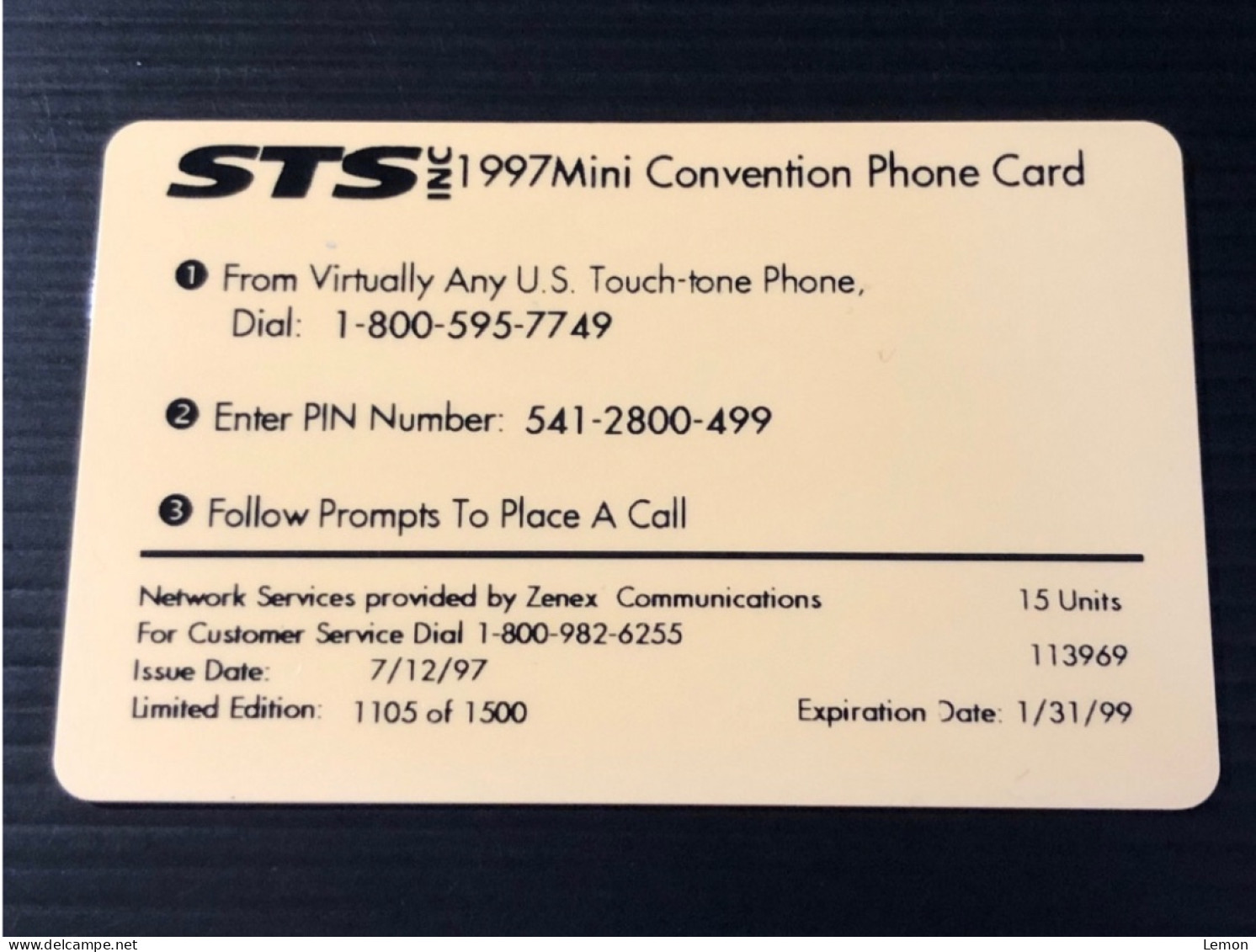 USA UNITED STATES America STS Collection Prepaid Telecard Phonecard, 1997 MINI CONVENTION, Set Of 1 Card(Mintage1500) - Sammlungen