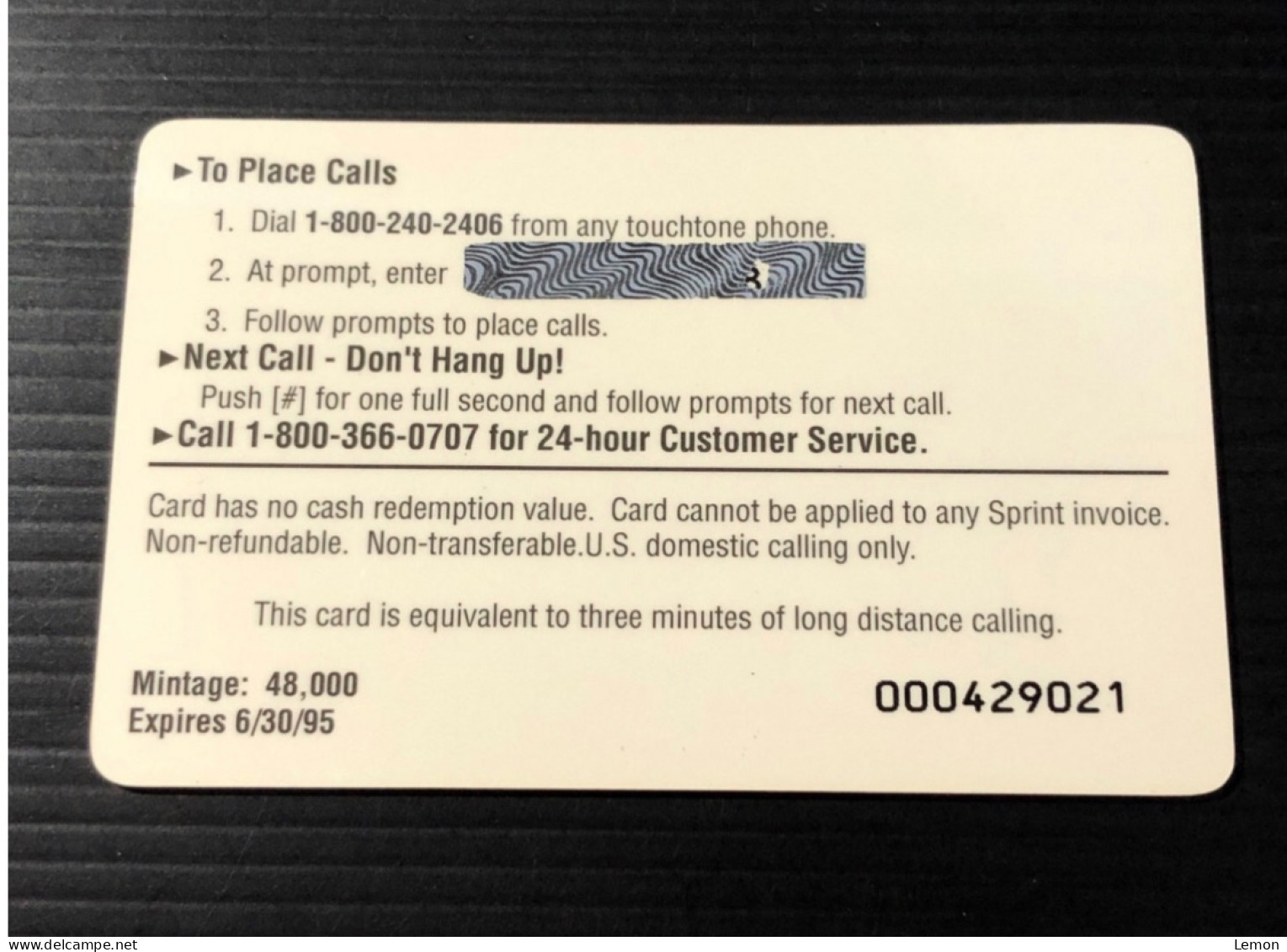 Mint USA UNITED STATES America Sprint Prepaid Telecard Phonecard, Eric Montross, Set Of 1 Mint Card - Sprint