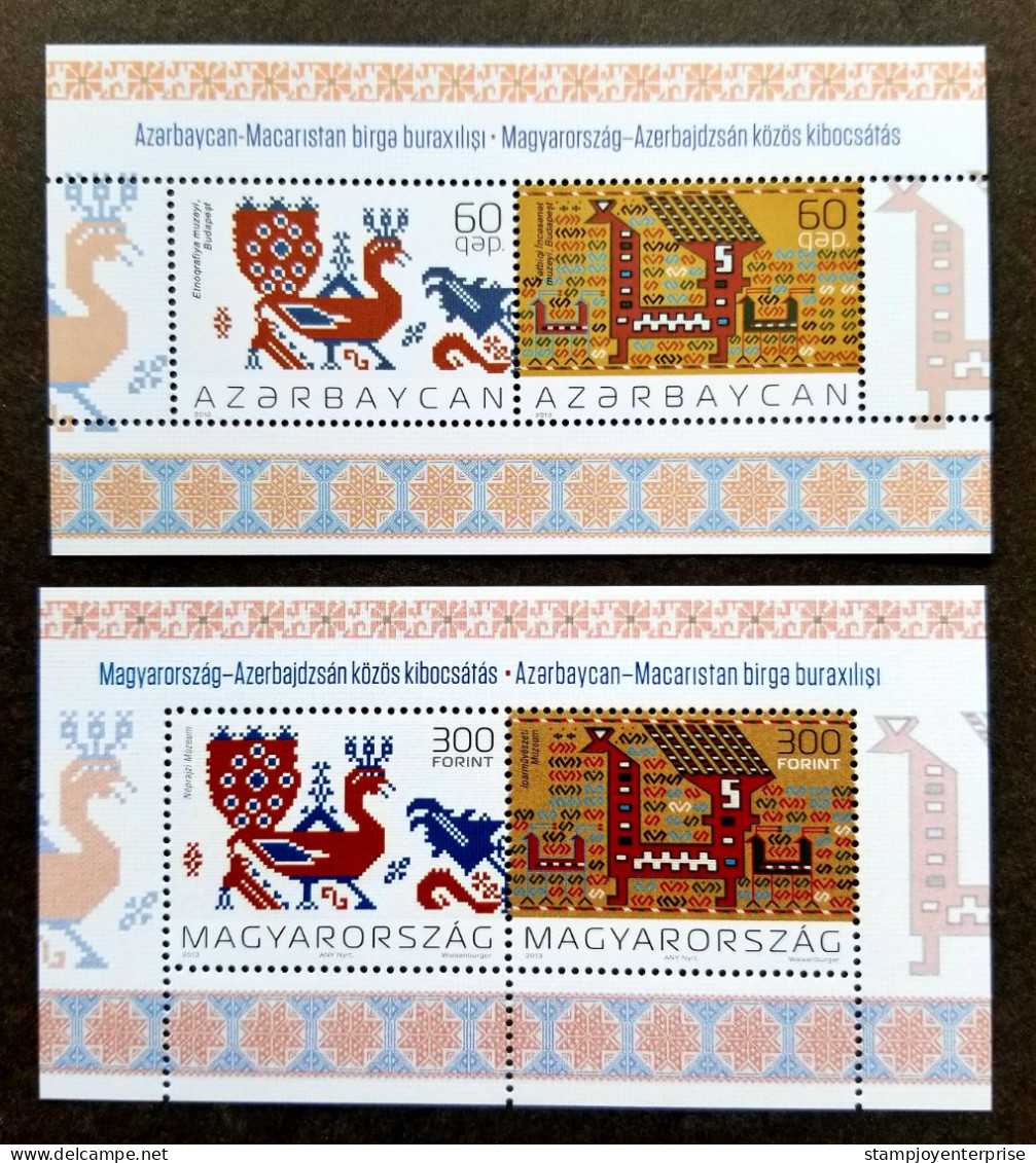 Hungary Azerbaijan Joint Issue 2013 Peacock Bird Art (ms Pair) MNH - Unused Stamps