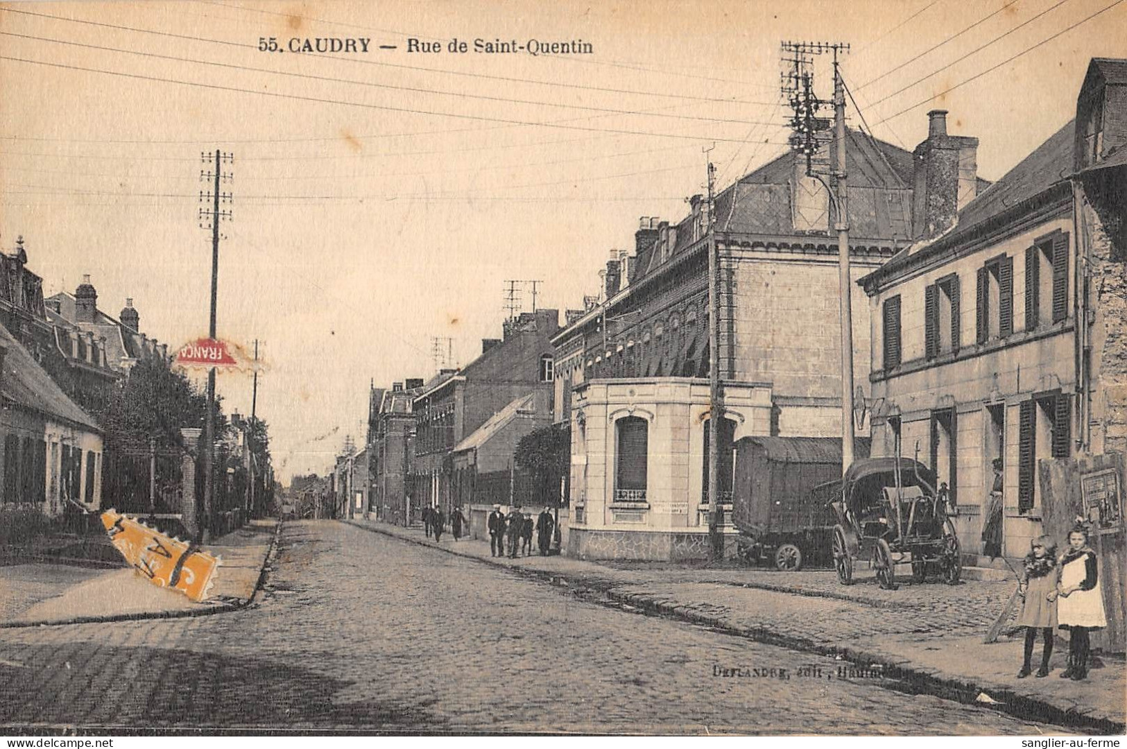 CPA 59 CAUDRY RUE DE SAINT QUENTIN - Caudry