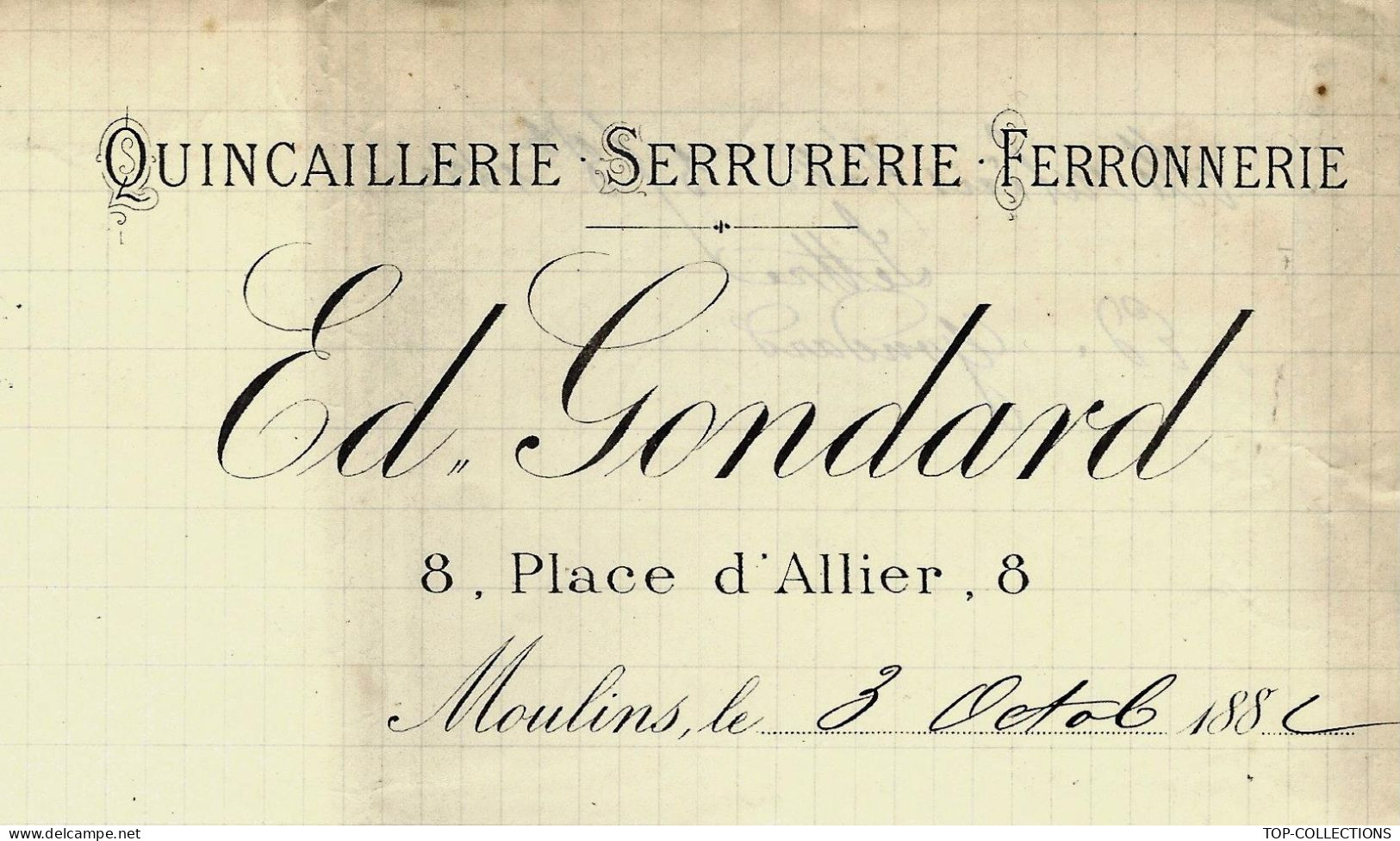 1882 Ed.Gondard Serrurerie Ferronnerie Moulins Allier => Budot Briqueterie Devenue Musée à Ciry Le Noble Saone Et Loire - 1800 – 1899