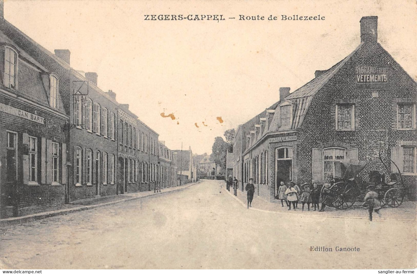 CPA 59 ZEGERS CAPPEL ROUTE DE BOLLEZEELE/ CPA RARE - Sonstige & Ohne Zuordnung