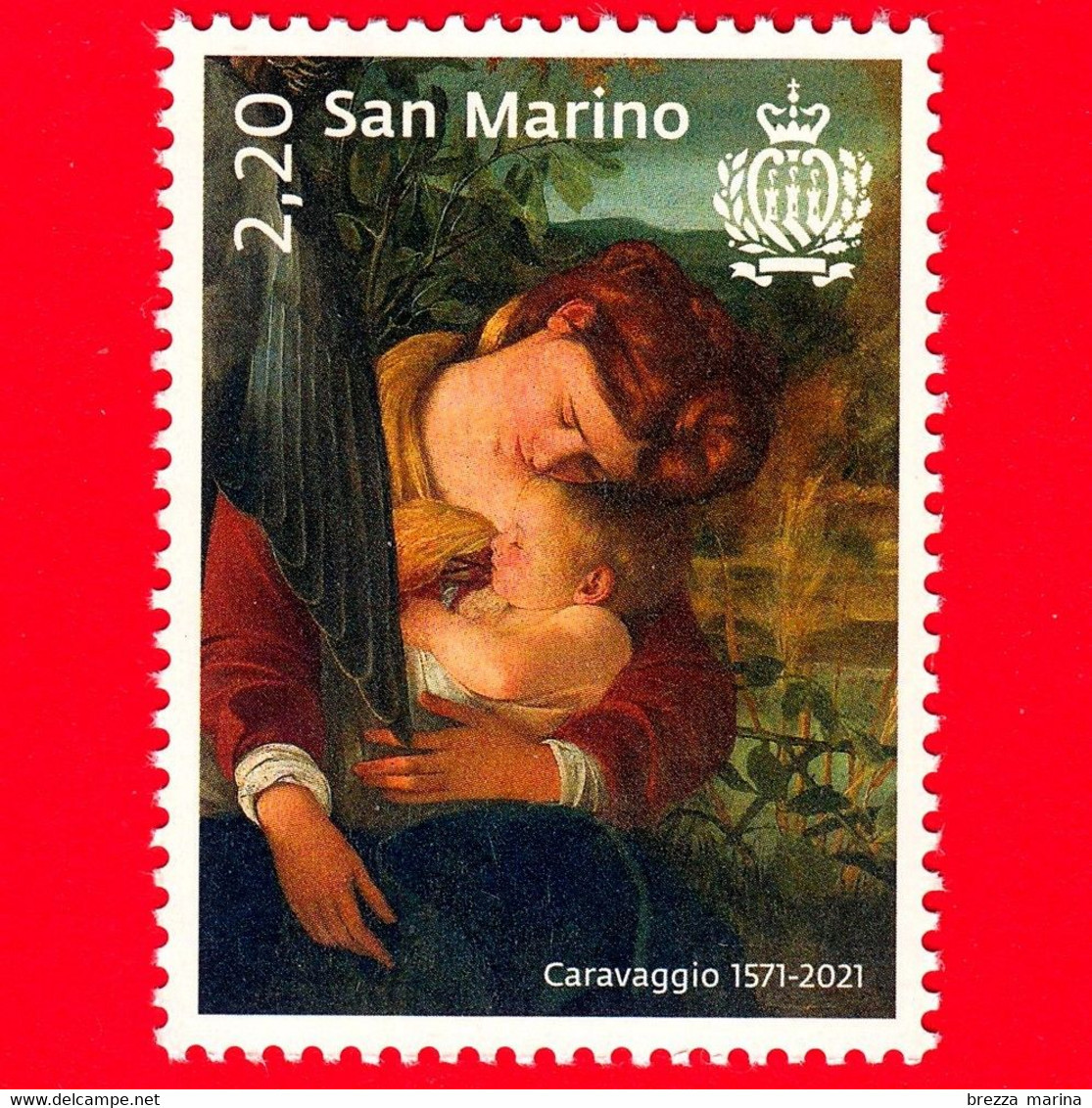 Nuovo - MNH - SAN MARINO - 2021 - 450 Anni Della Nascita Di Caravaggio - Riposo Durante La Fuga In Egitto – 2.20 - Nuevos