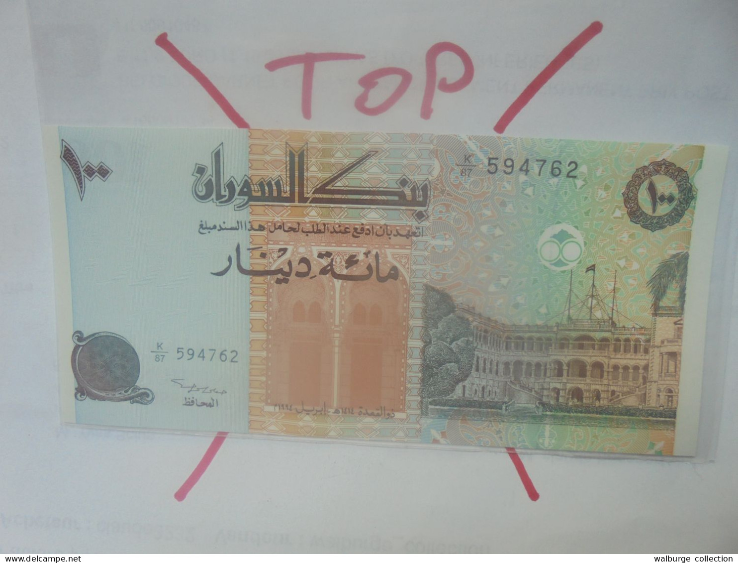 SOUDAN 100 DINARS 1994 (1er Type) Neuf (B.29) - Sudan