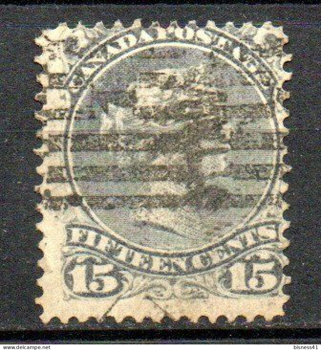 Col33 Canada  1868 N° 25a Gris Bleu Oblitéré Cote : 30,00€ - Usati