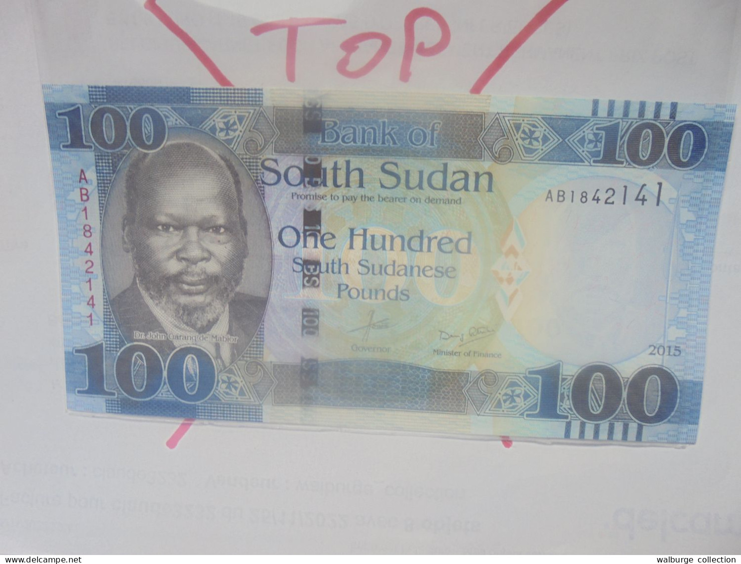 SOUDAN (SUD) 100 POUNDS 2015 Neuf (B.29) - Zuid-Soedan