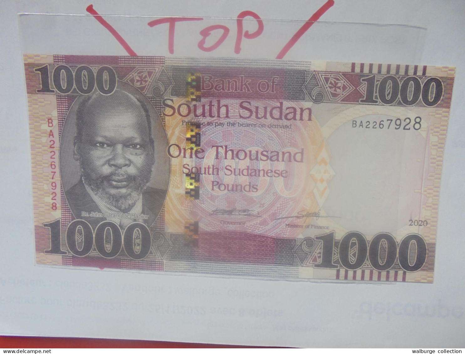 SOUDAN (SUD) 1000 POUNDS 2020 Neuf (B.29) - South Sudan