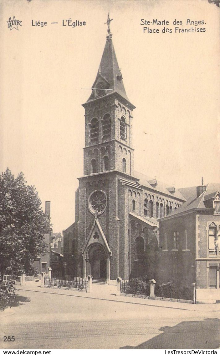 BELGIQUE - LIEGE - L'église - Sainte Marie Des Anges - Place Des Franchises - Carte Postale Ancienne - Lüttich