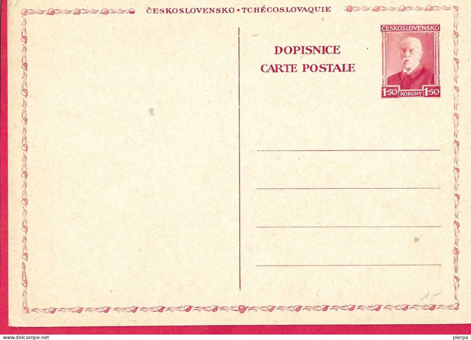 CECOSLOVACCHIA - INTERO CARTOLINA POSTALE (MICHEL P55) NUOVA NON VIAGGIATA - Postcards