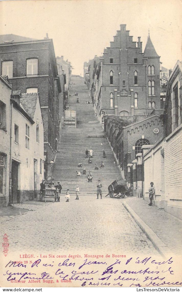 BELGIQUE - LIEGE - Les Six Cents Degrés - Montagne De Bueren - Editeur Albert Sugg - Carte Postale Ancienne - Luik