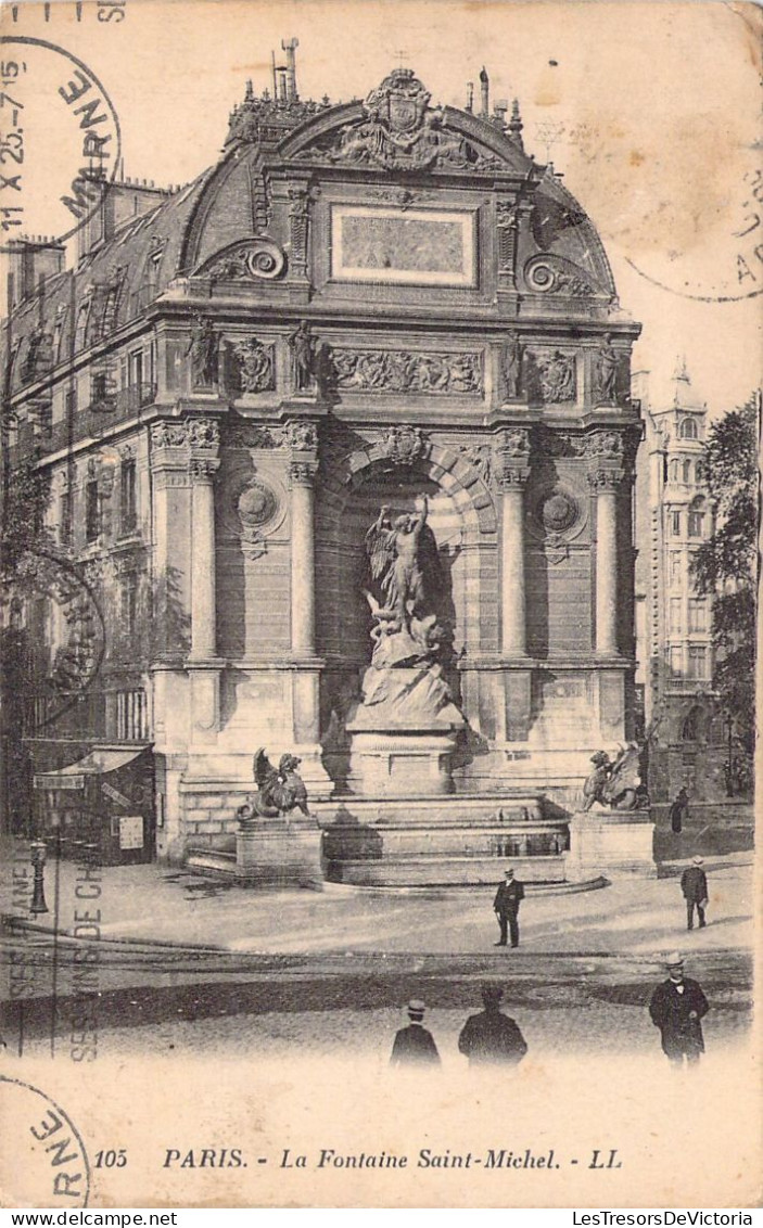 FRANCE - 75 - PARIS - La Fontaine Saint Michel - Cartes Postales Anciennes - Andere & Zonder Classificatie