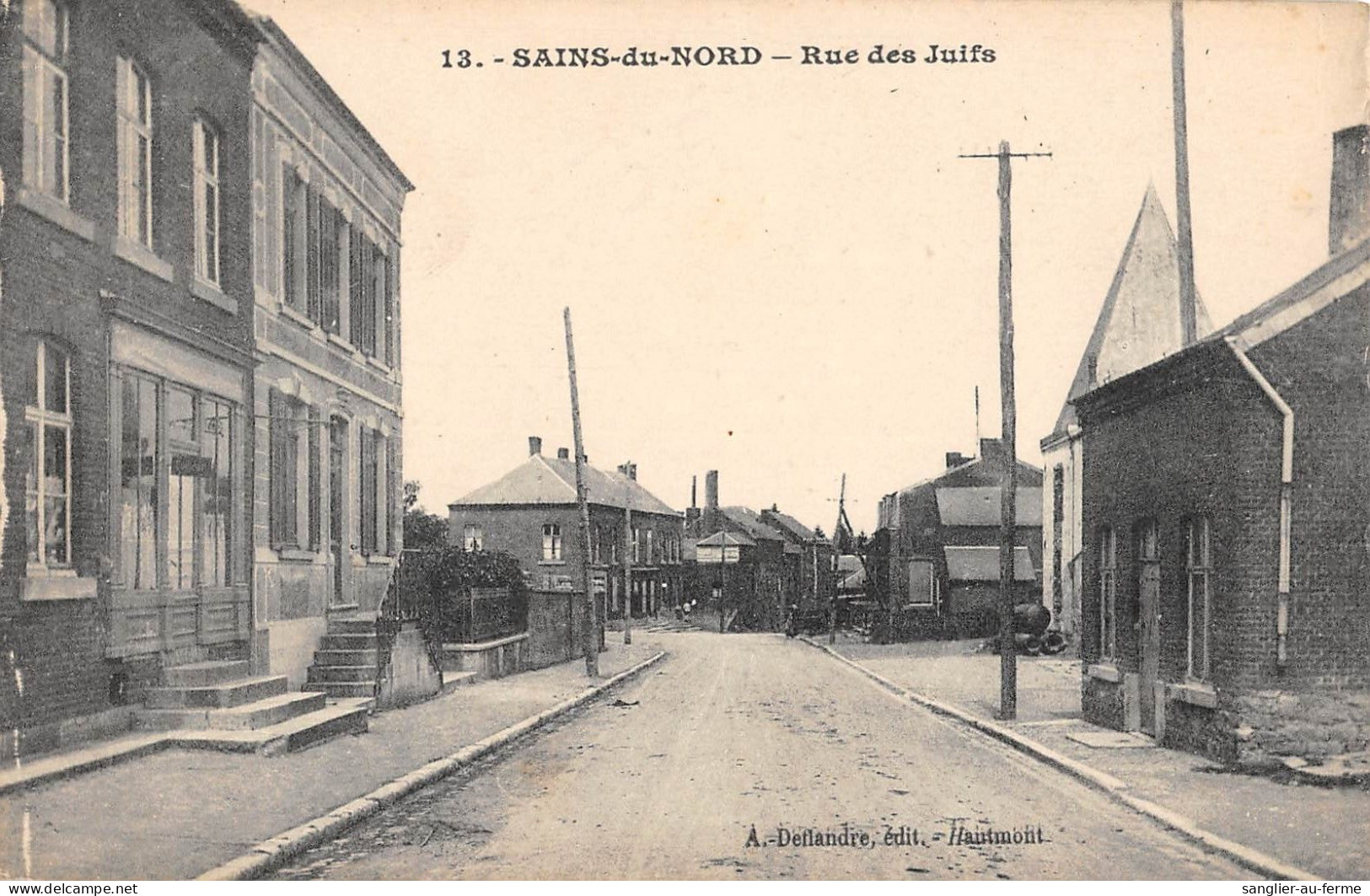 CPA 59 SAINS DU NORD RUE DES JUIFS - Autres & Non Classés