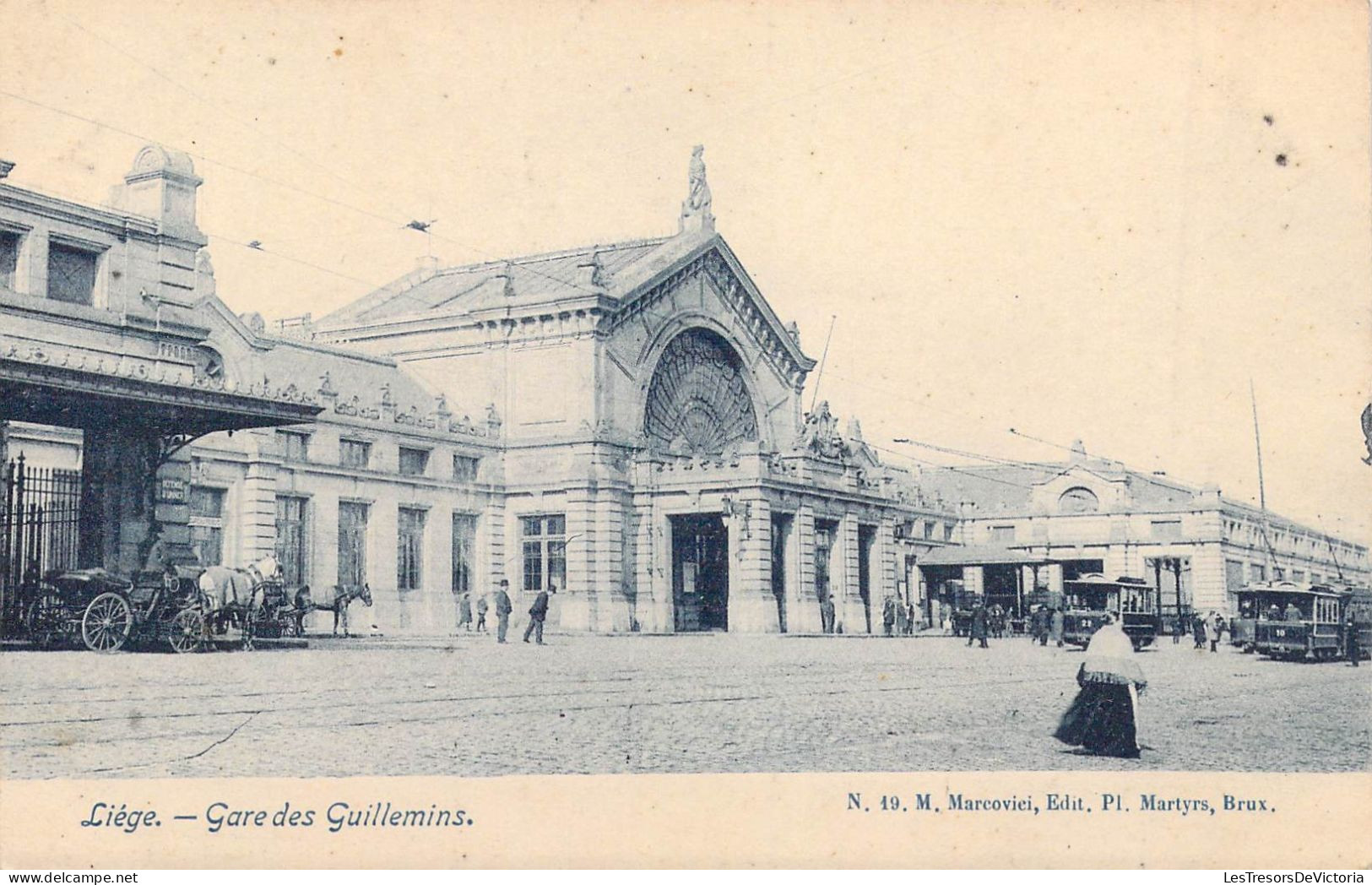 BELGIQUE - LIEGE - Gare Des Guillemins - Edit M Marcovici - Carte Postale Ancienne - Luik