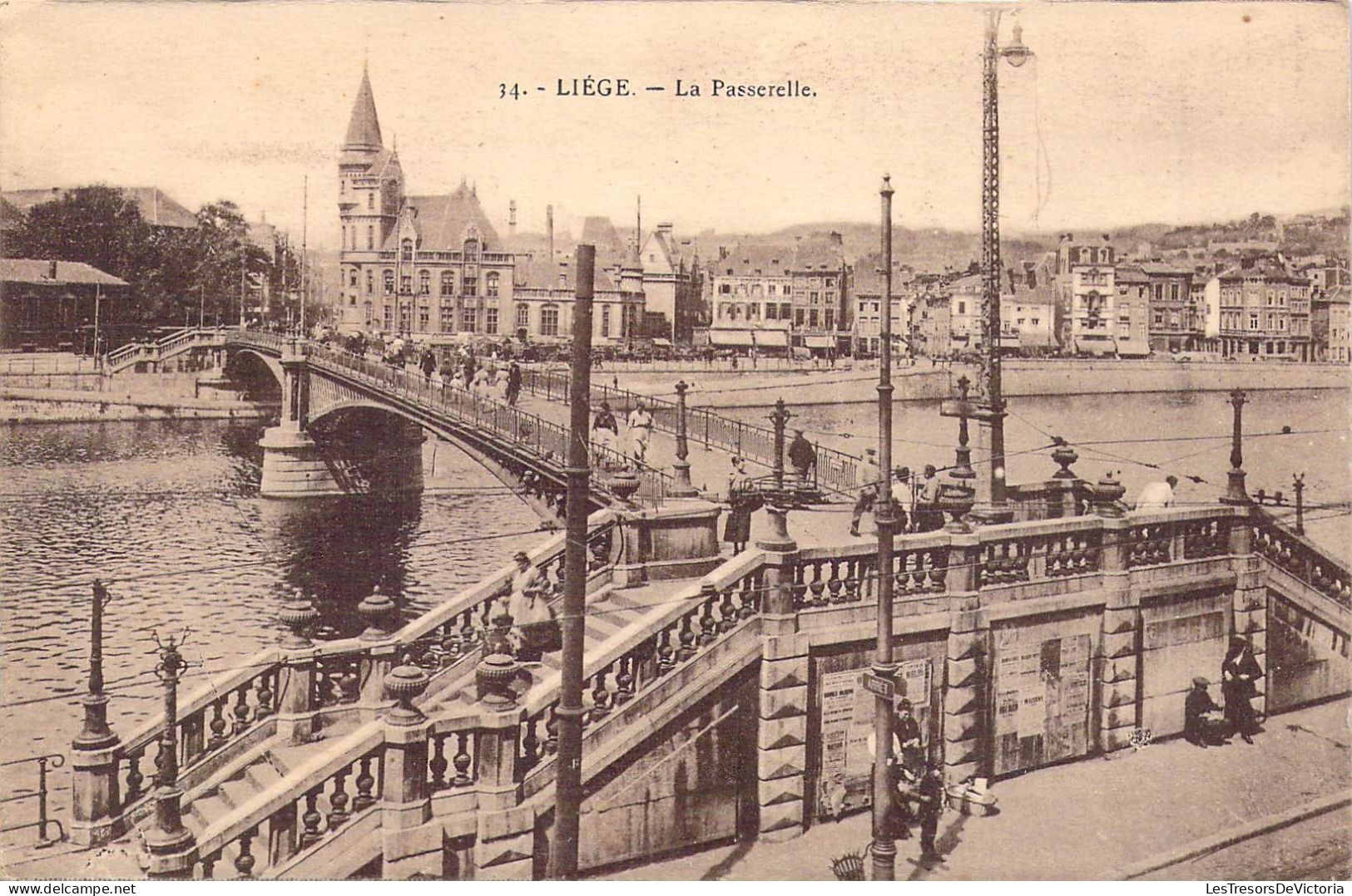 BELGIQUE - LIEGE - La Passerelle - Editeur Henry Georges - Carte Postale Ancienne - Liège
