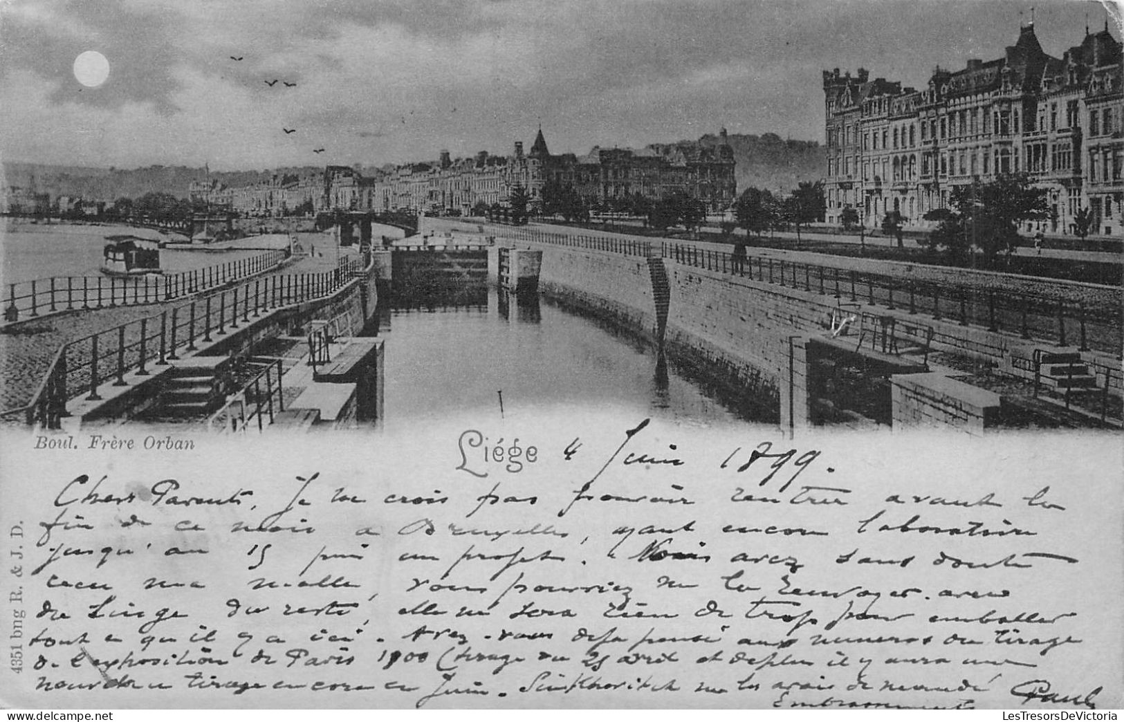 BELGIQUE - LIEGE - Liége Le 4 Juin 1899 - Carte Postale Ancienne - Liège