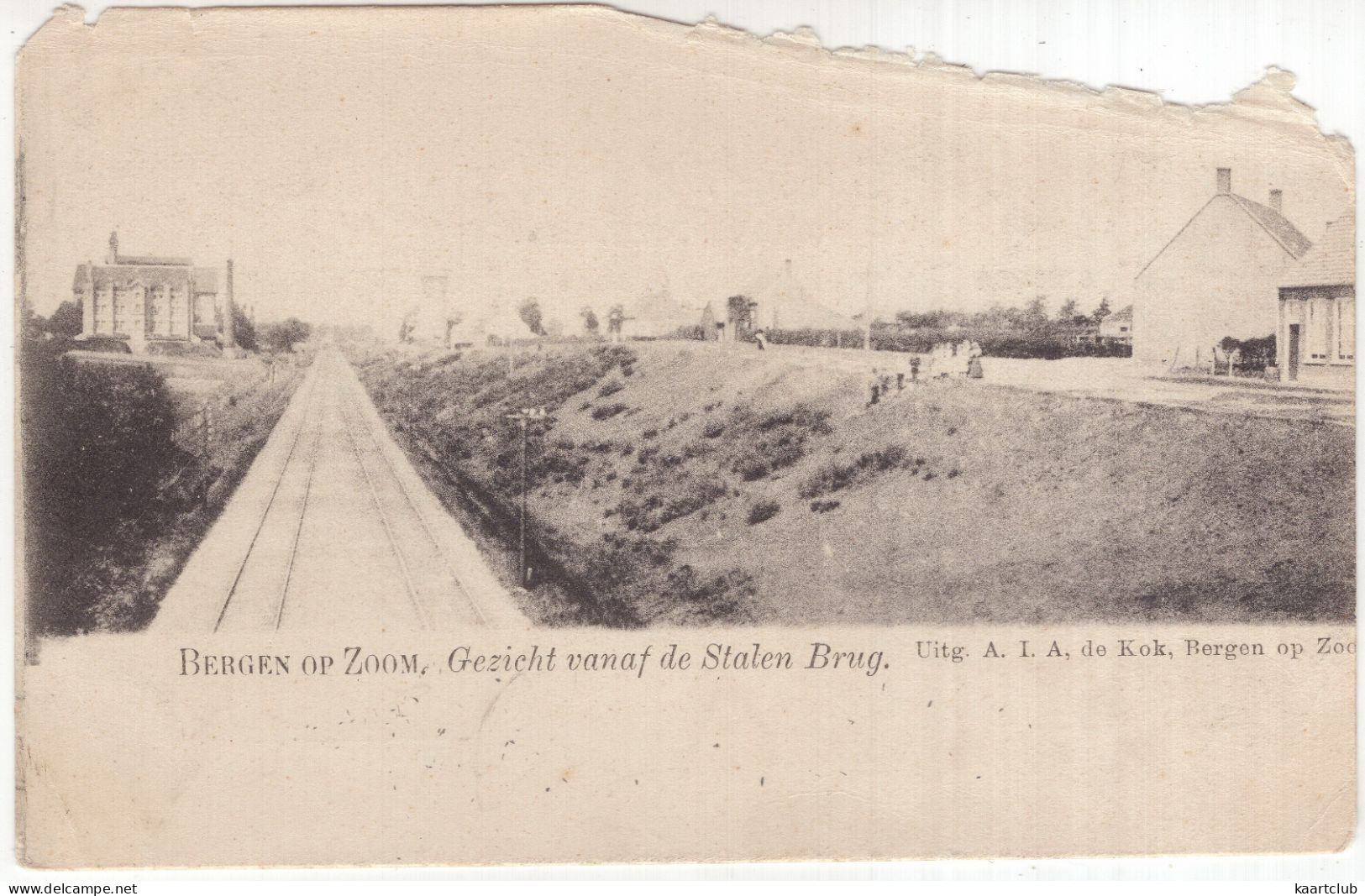 Bergen Op Zoom, Gezicht Vanaf De Stalen Brug. - (Noord-Brabant) - Uitg. A.I.A. De Kok, Bergen Op Zoom - Bergen Op Zoom