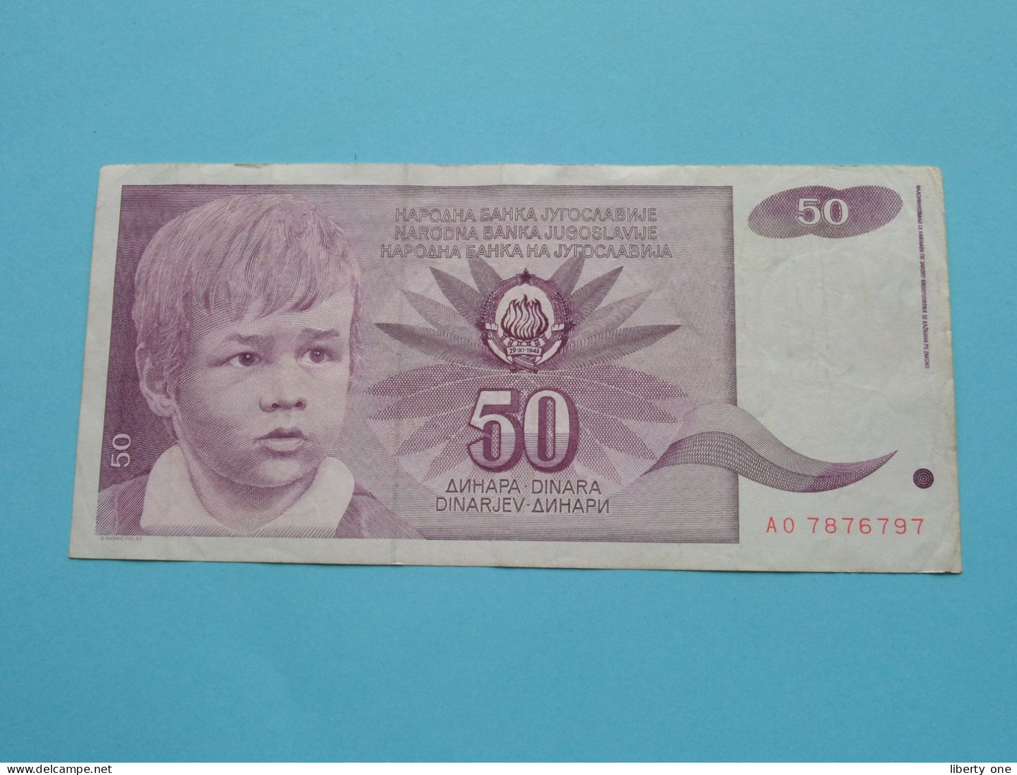 50 DINARA ( 1 VI 1990 ) Banka JUGOSLAVIJE ( See/voir SCANS ) Used Note ! - Yougoslavie