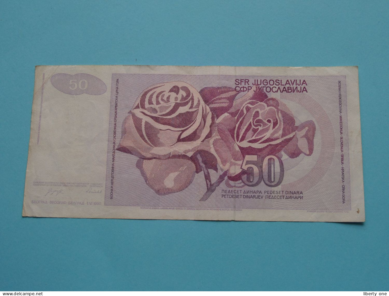 50 DINARA ( 1 VI 1990 ) Banka JUGOSLAVIJE ( See/voir SCANS ) Used Note ! - Joegoslavië