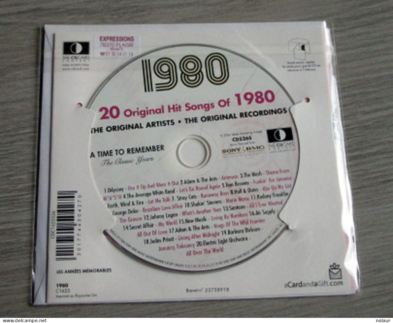 Hits De 1980 CD + Carte D'anniversaire Et  Enveloppe - Andere - Engelstalig