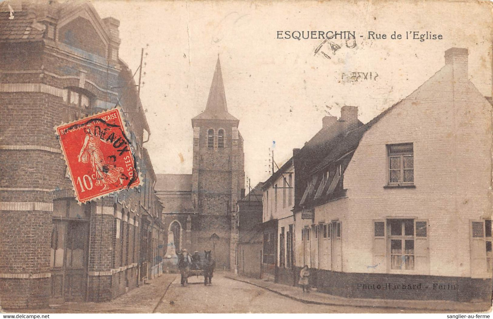 CPA 59 ESQUERCHIN RUE DE L'EGLISE / CPA RARE - Other & Unclassified