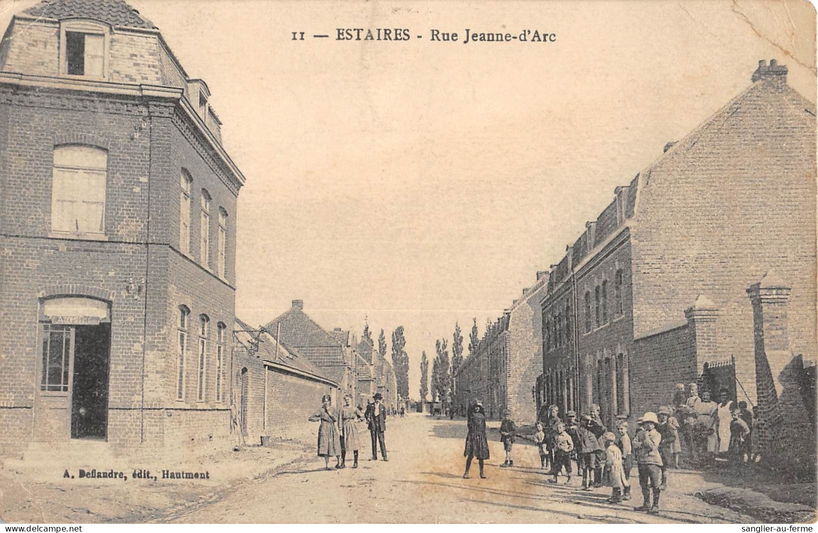 CPA 59 ESTAIRES RUE JEANNE D'ARC / CPA RARE - Sonstige & Ohne Zuordnung