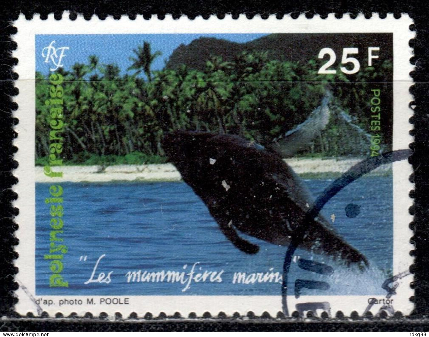 F P+ Polynesien 1994 Mi 650 Fisch - Gebruikt