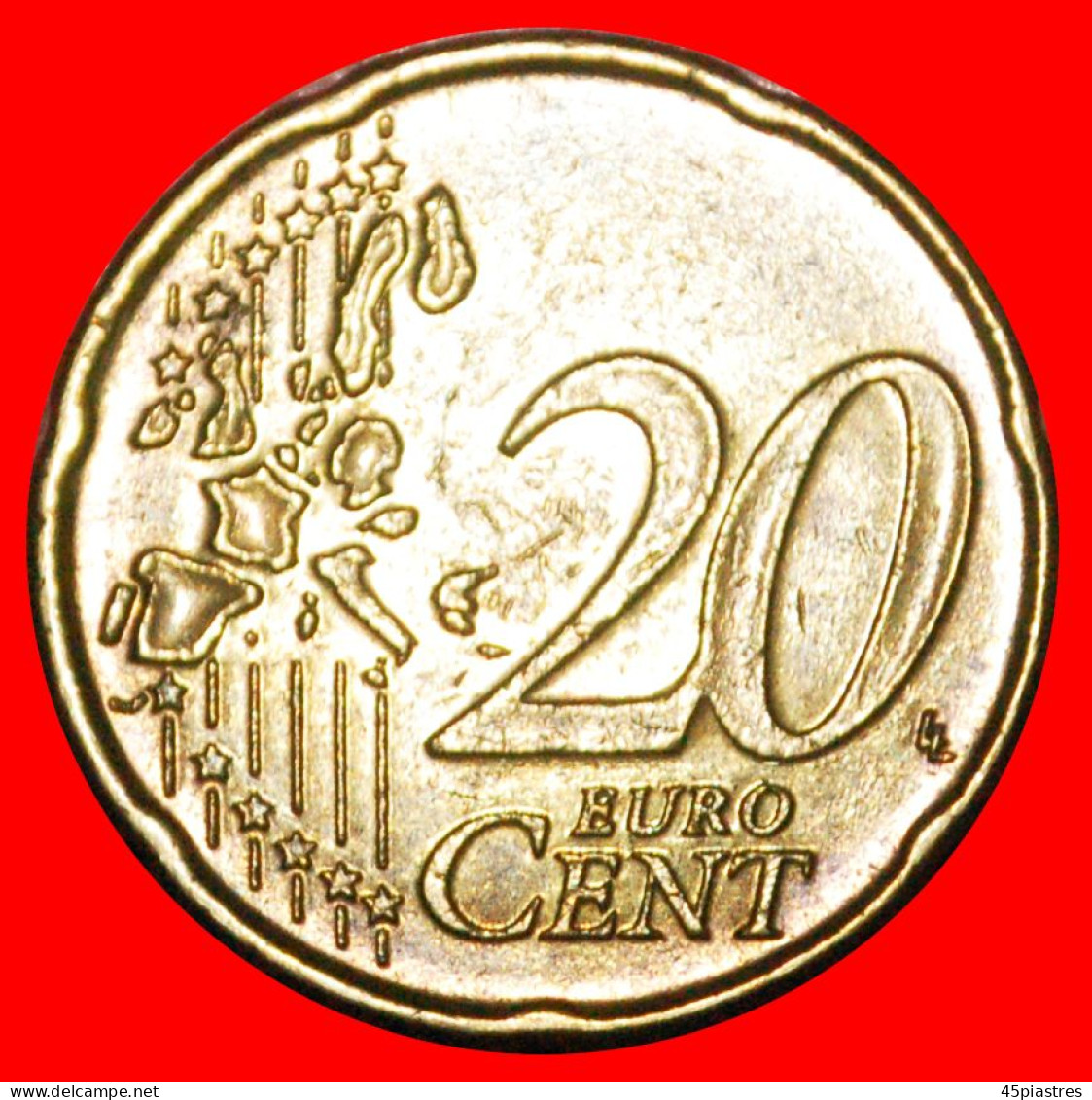 * ALBERT II (1993-2013): BELGIUM 20 EURO CENTS 2002 SECOND CHIN DIE A NORDIC GOLD (1999-2006)·  LOW START · NO RESERVE! - Variëteiten En Curiosa