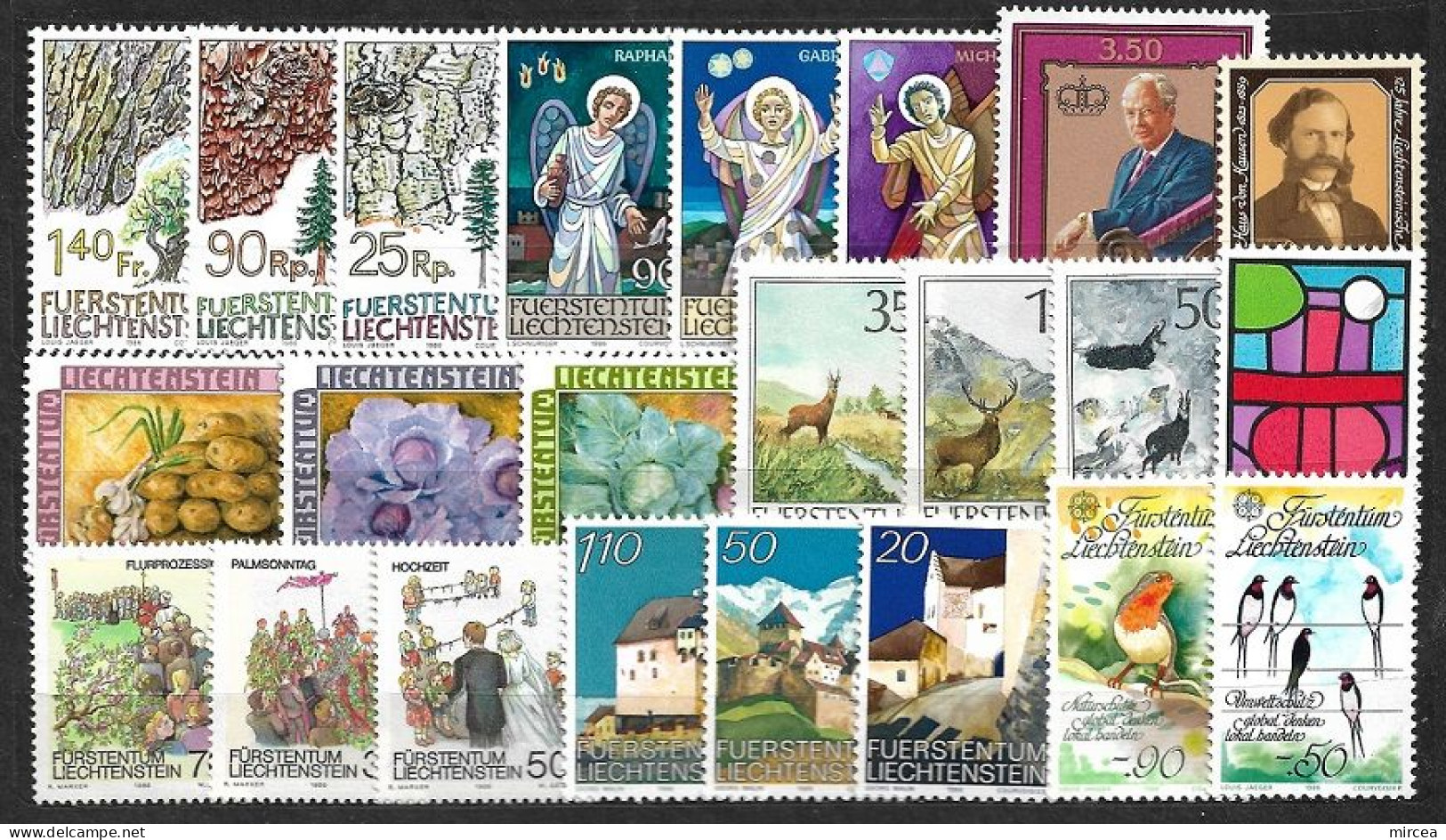 C4038 - Liechtenstein 1986 - Lot Timbres Neufs** - Collections