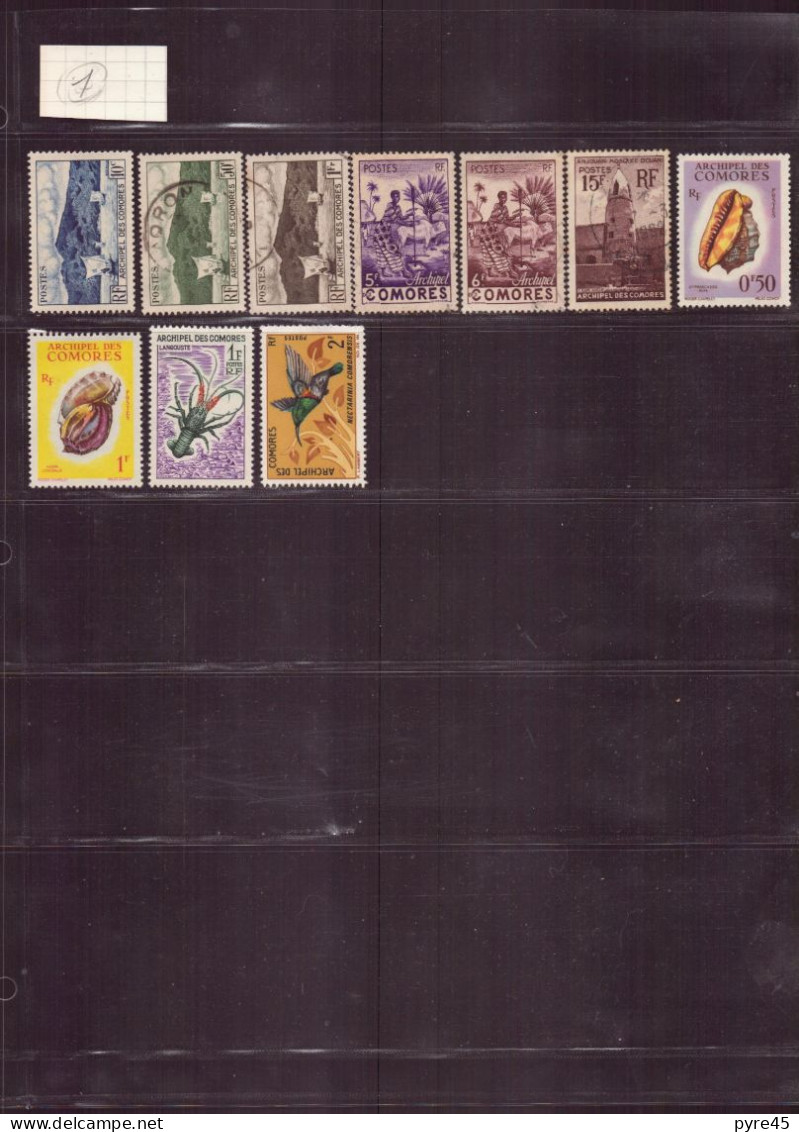 Comores, 1950/1952-1967, Lot De 10 TP Neufs Et Oblitérés - Andere & Zonder Classificatie