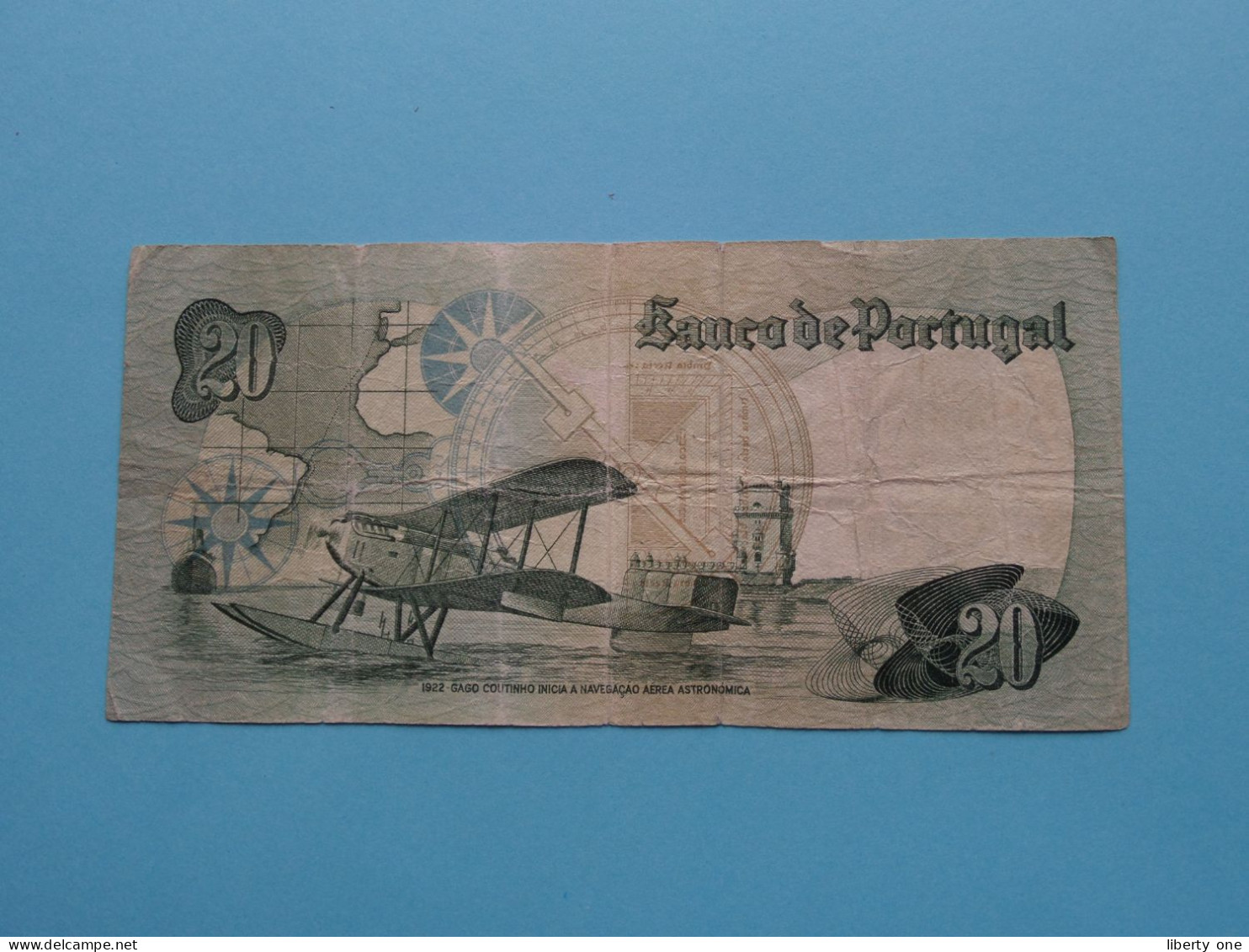 20 Vinte Escudos ( 4.10.1978 - BQX030635 ) Banco De Portugal ( See/voir SCANS ) Used Note ! - Portugal