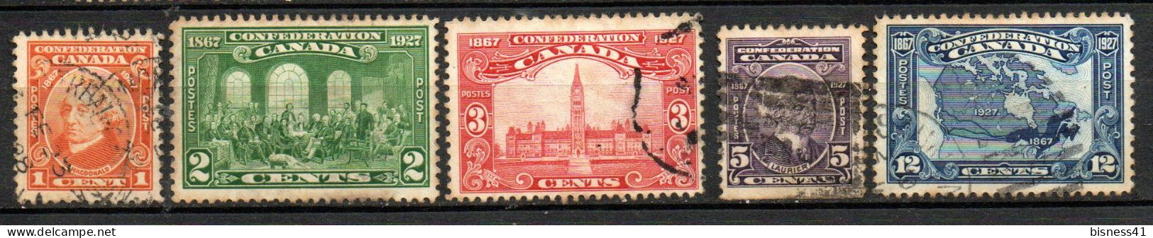 Col33 Canada  1927 N° 121 à 125 Oblitéré Cote : 18,50€ - Usati